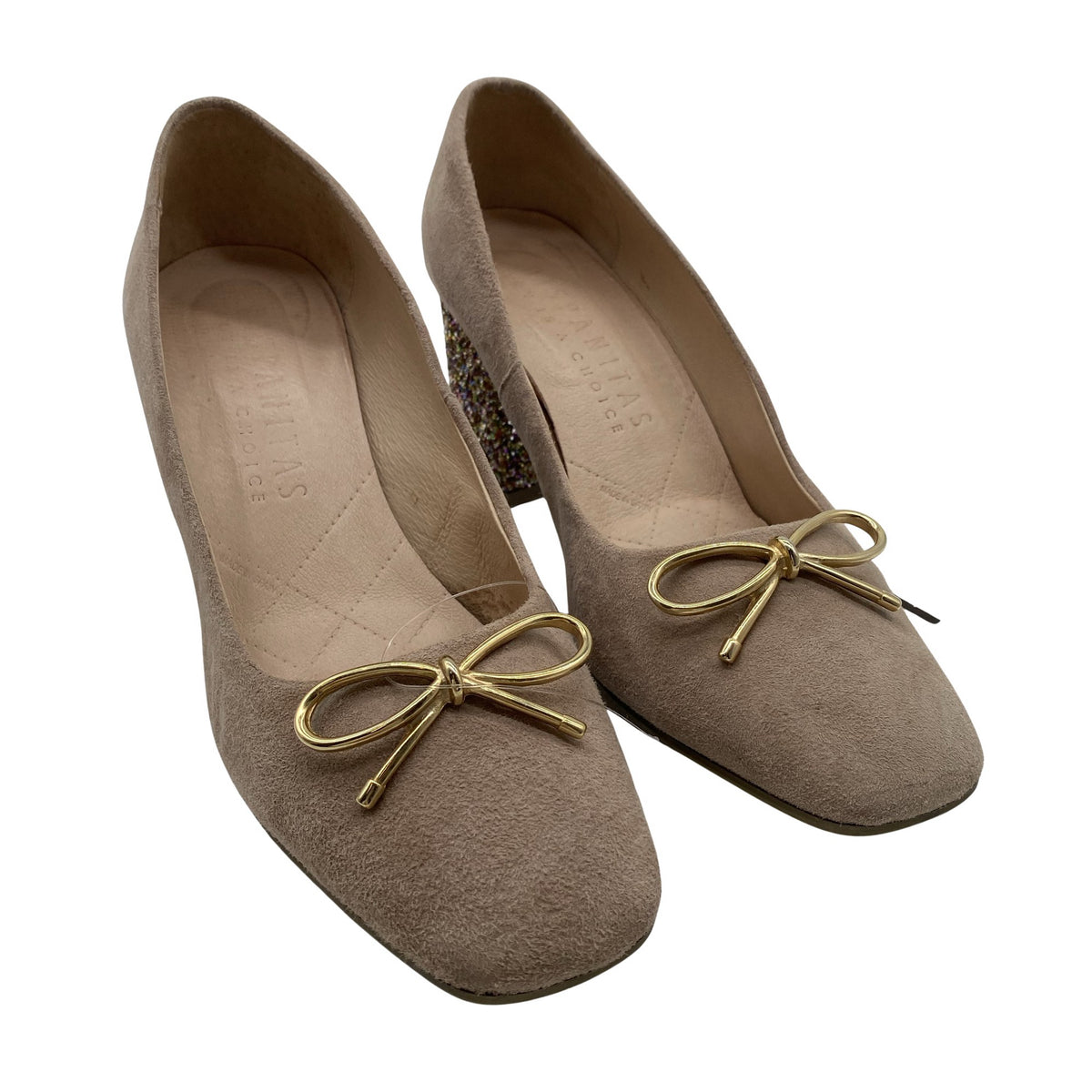 Unisex Hispanitas - Evening high heels, size 37 - Beige (2)