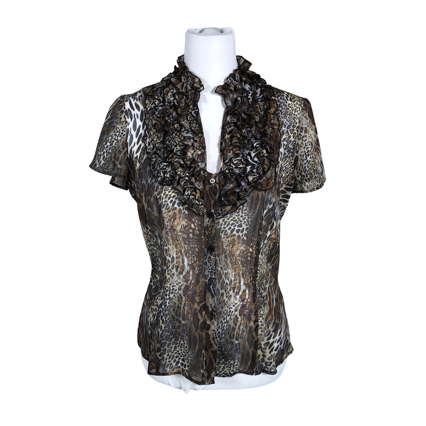 Unisex Bandolera - Short-sleeved blouse, size 36 - Gray (1)