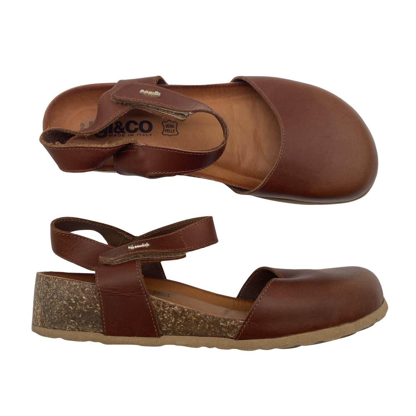 Unisex Igi&Co - Wedge sandals, size 39 - Brown (1)