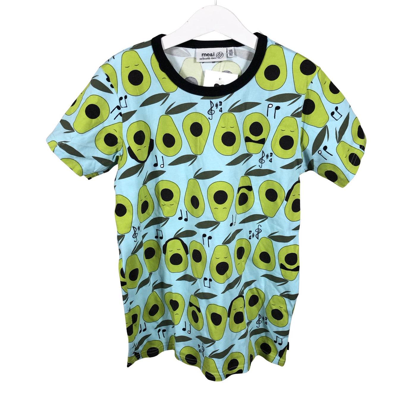 Unisex me&i - T-shirt, size 146 - 152 - Turquoise (1)
