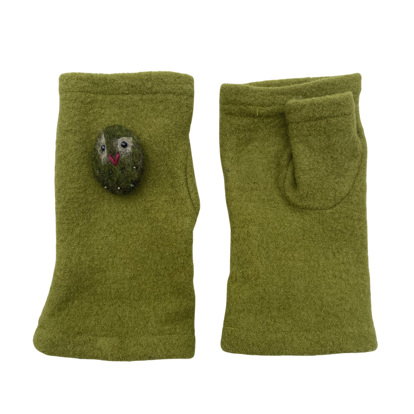 Unisex Handmade - Gloves, size 42 - Green (1)