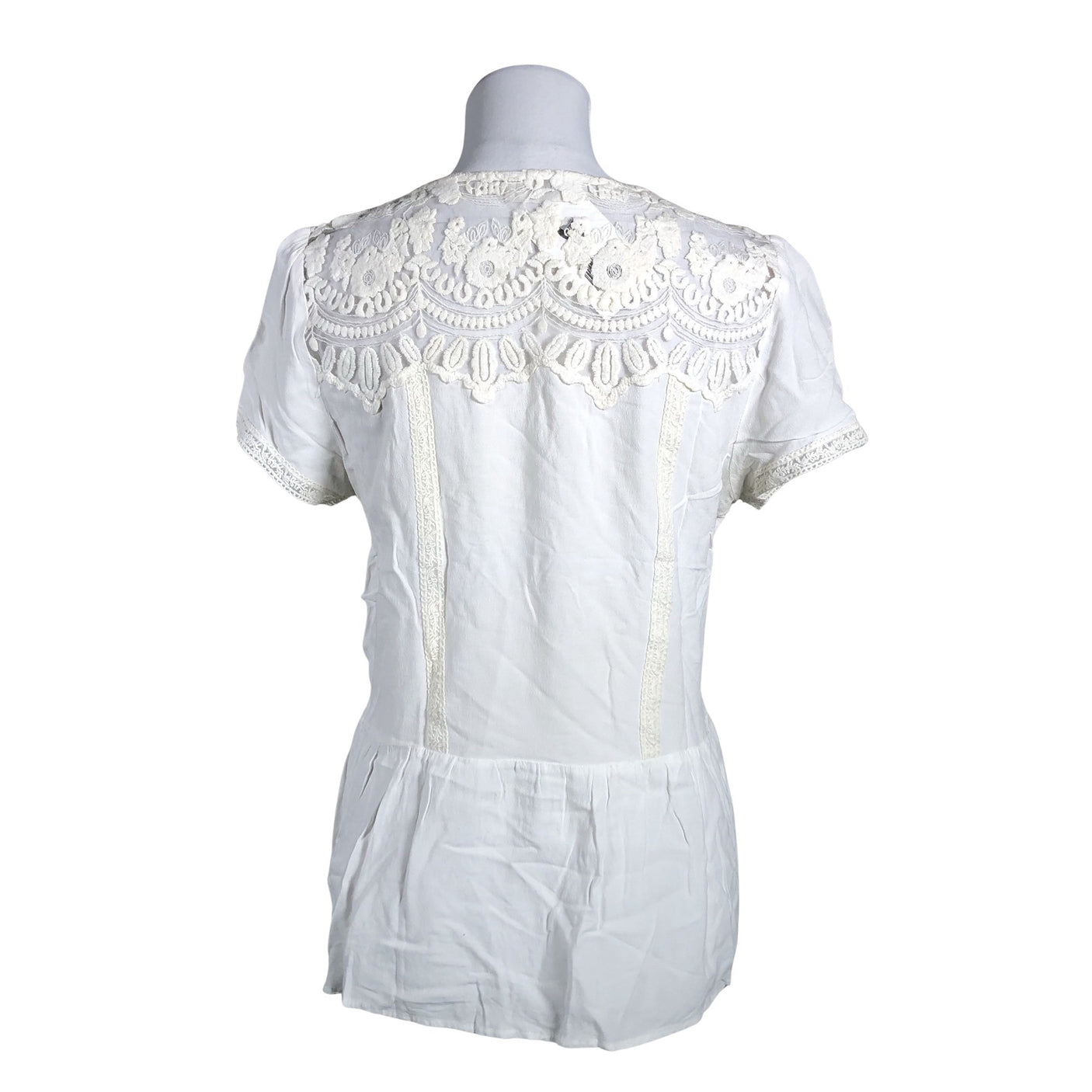 Unisex Rosemunde - Short-sleeved blouse, size 40 - Natural white (2)
