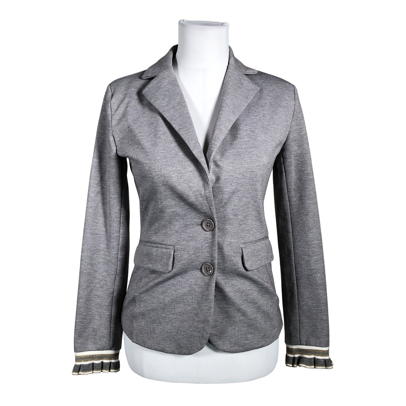 Unisex Cream - Sweat jacket, size 34 - Gray (1)