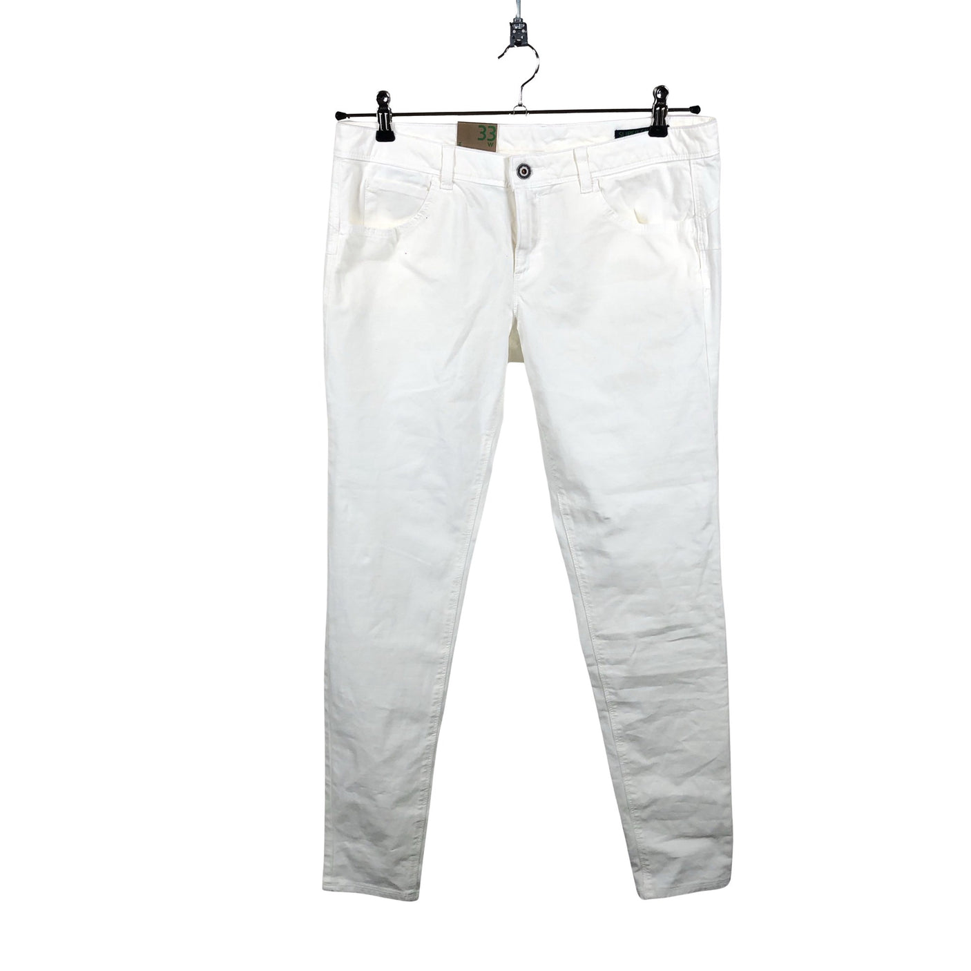 Unisex Benetton - Jeans, size W33 - Natural white (1)