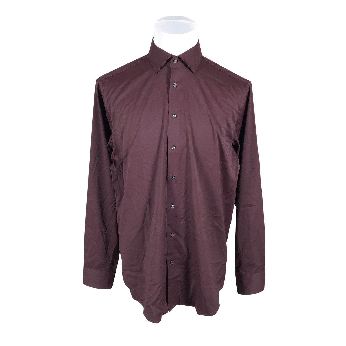Unisex Seidensticker - Collared shirt, size L - Wine red (1)