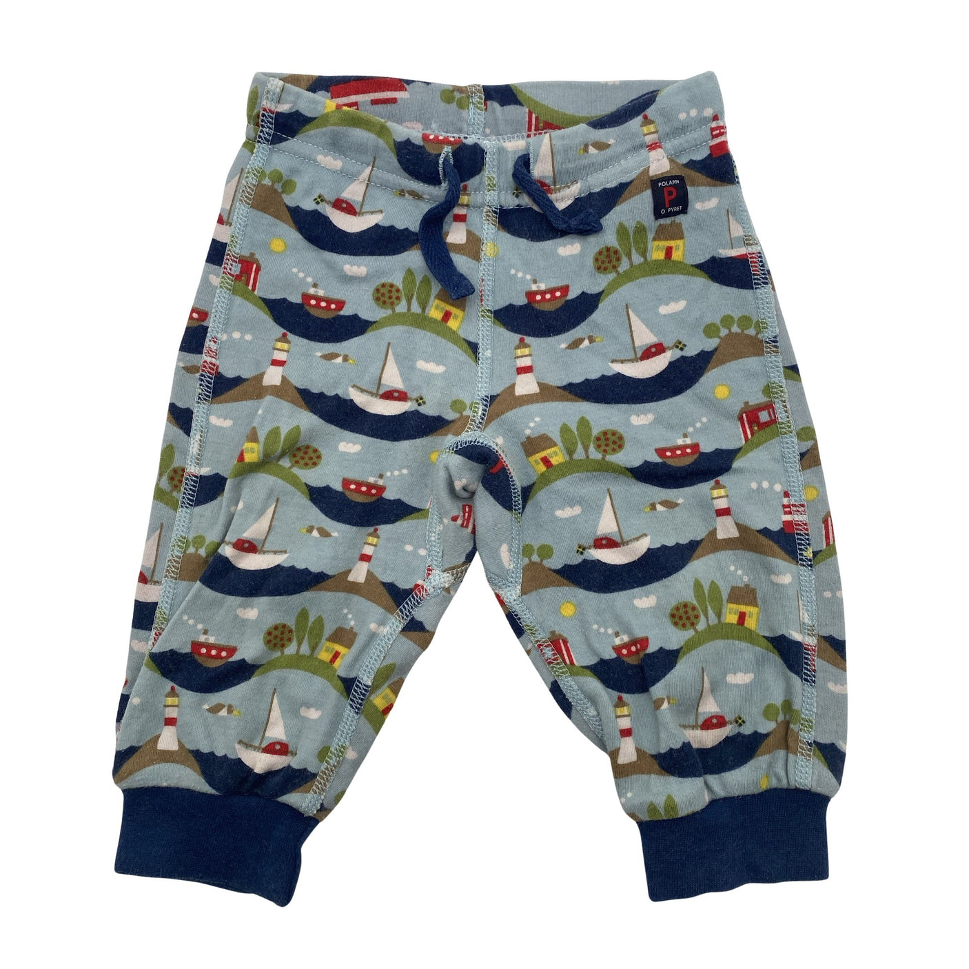 Unisex Polarn O. Pyret - Tricot pants, size 56 - 62 - Light blue (1)