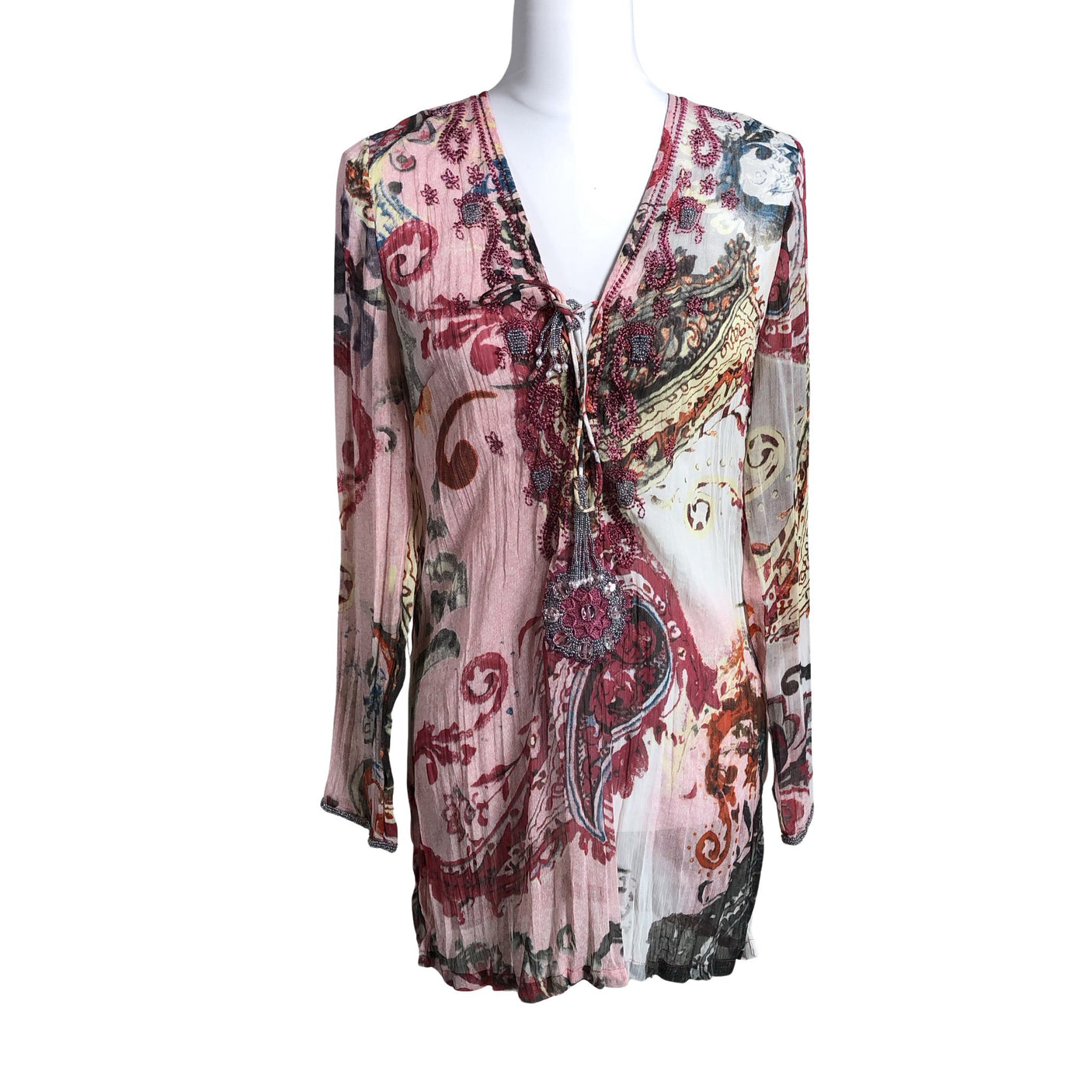 Unisex Marc Aurel - Schiffon tunic, size 34 - Light pink (1)