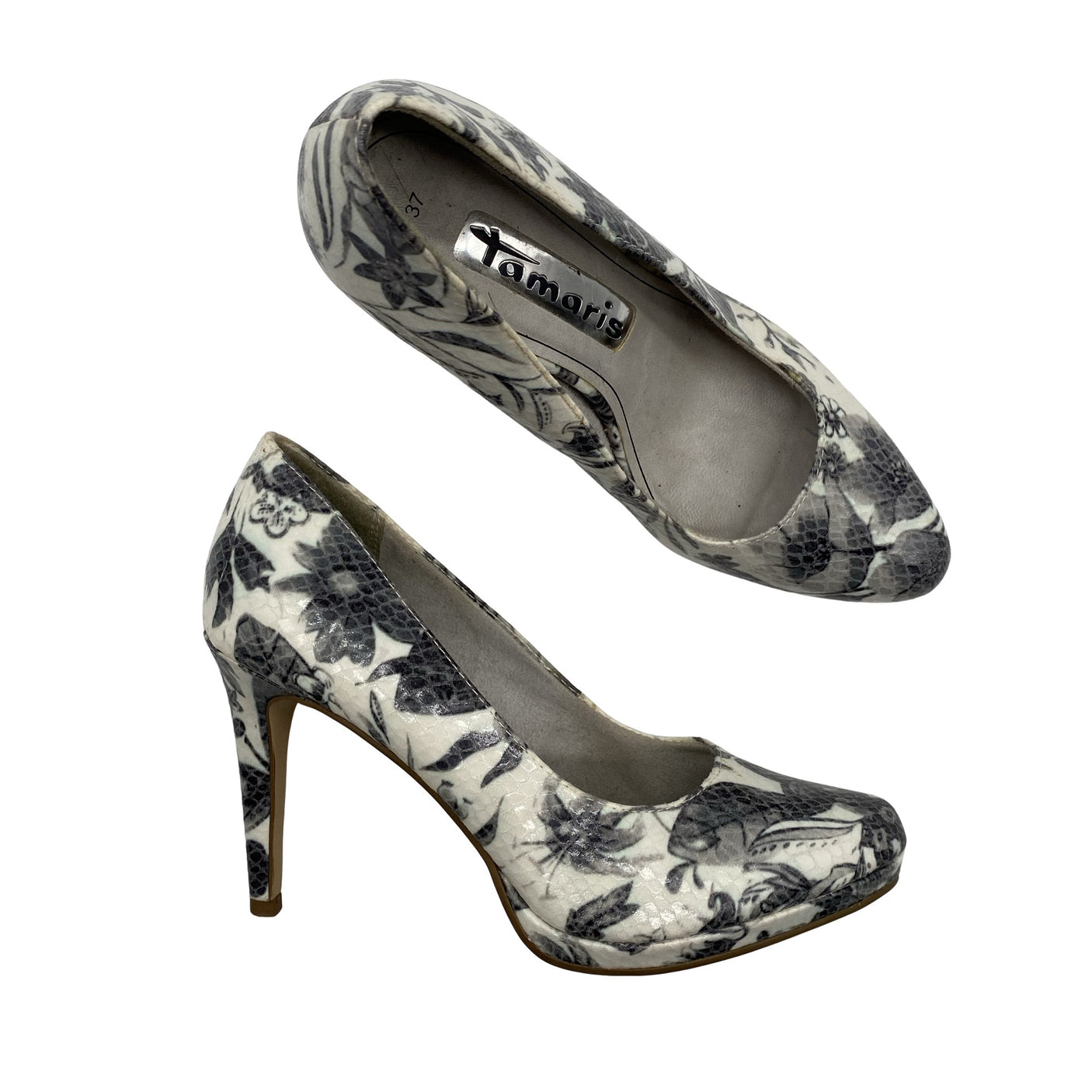 Unisex Tamaris - High heels, size 37 - Natural white (1)