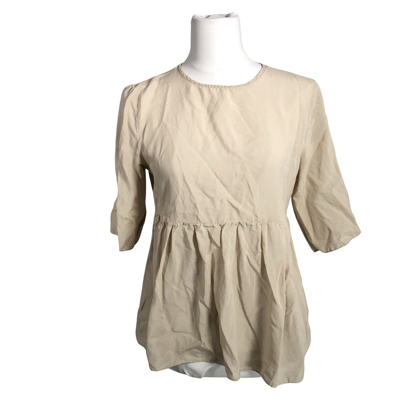 Unisex COS - Short-sleeved blouse, size 38 - Beige (1)