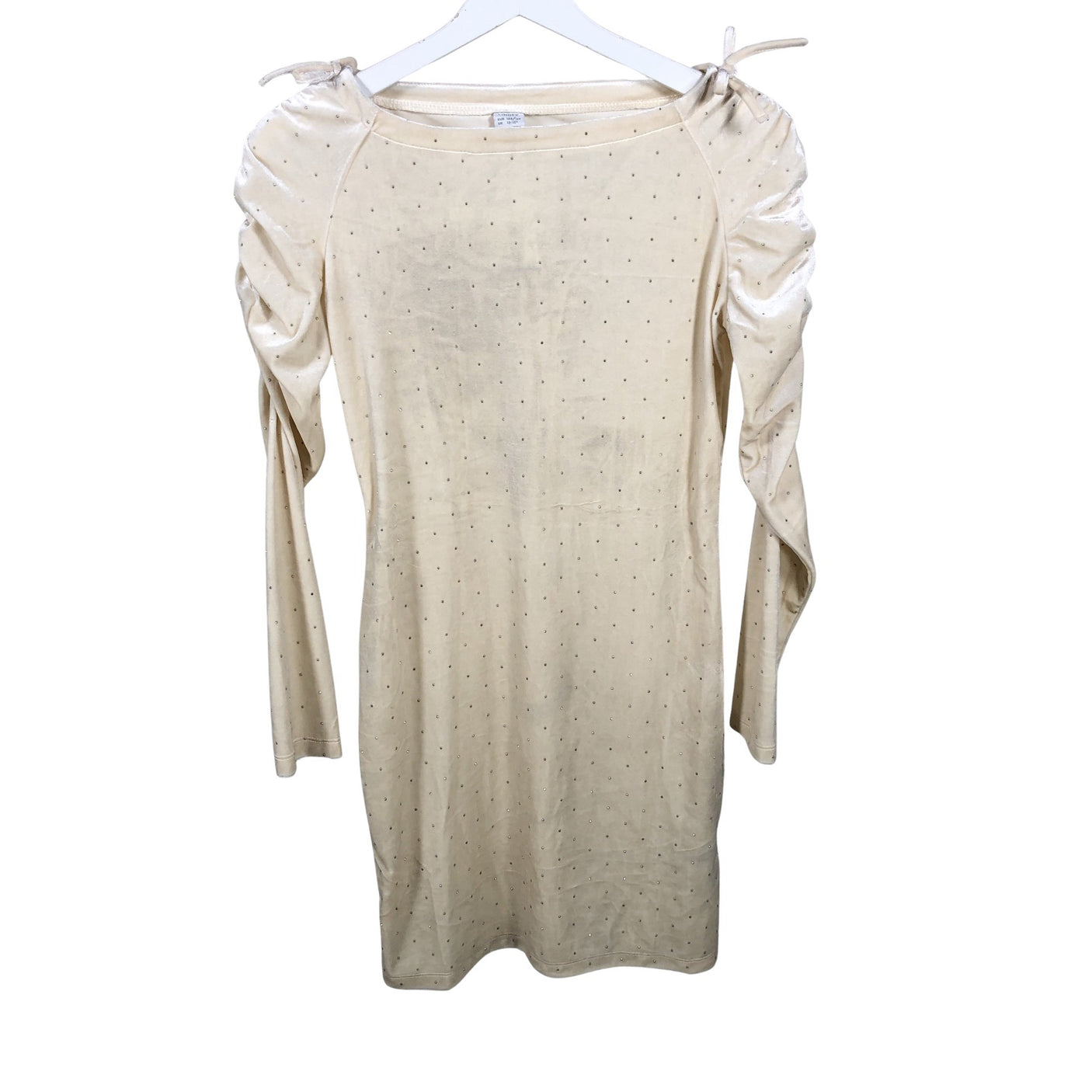 Unisex Lindex - Tricot dress, size 158 - 164 - Natural white (1)