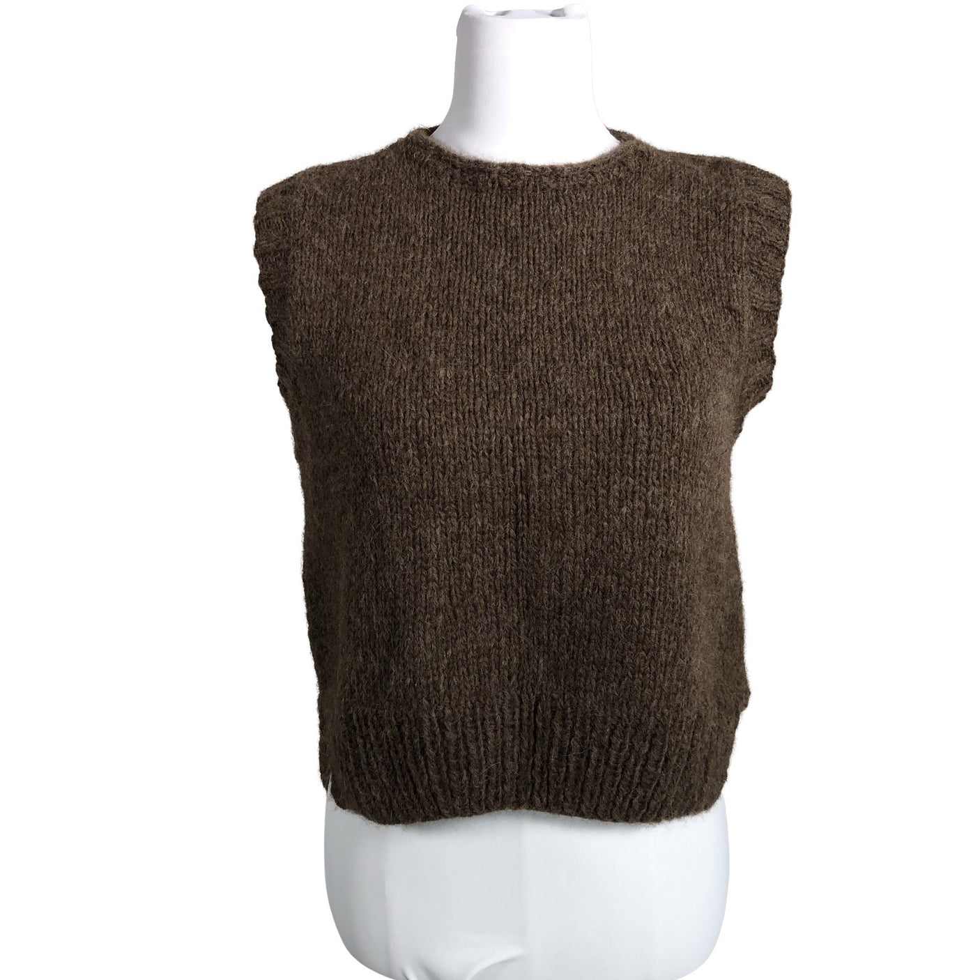 Unisex Handmade - Knit vest, size 38 - Brown (1)