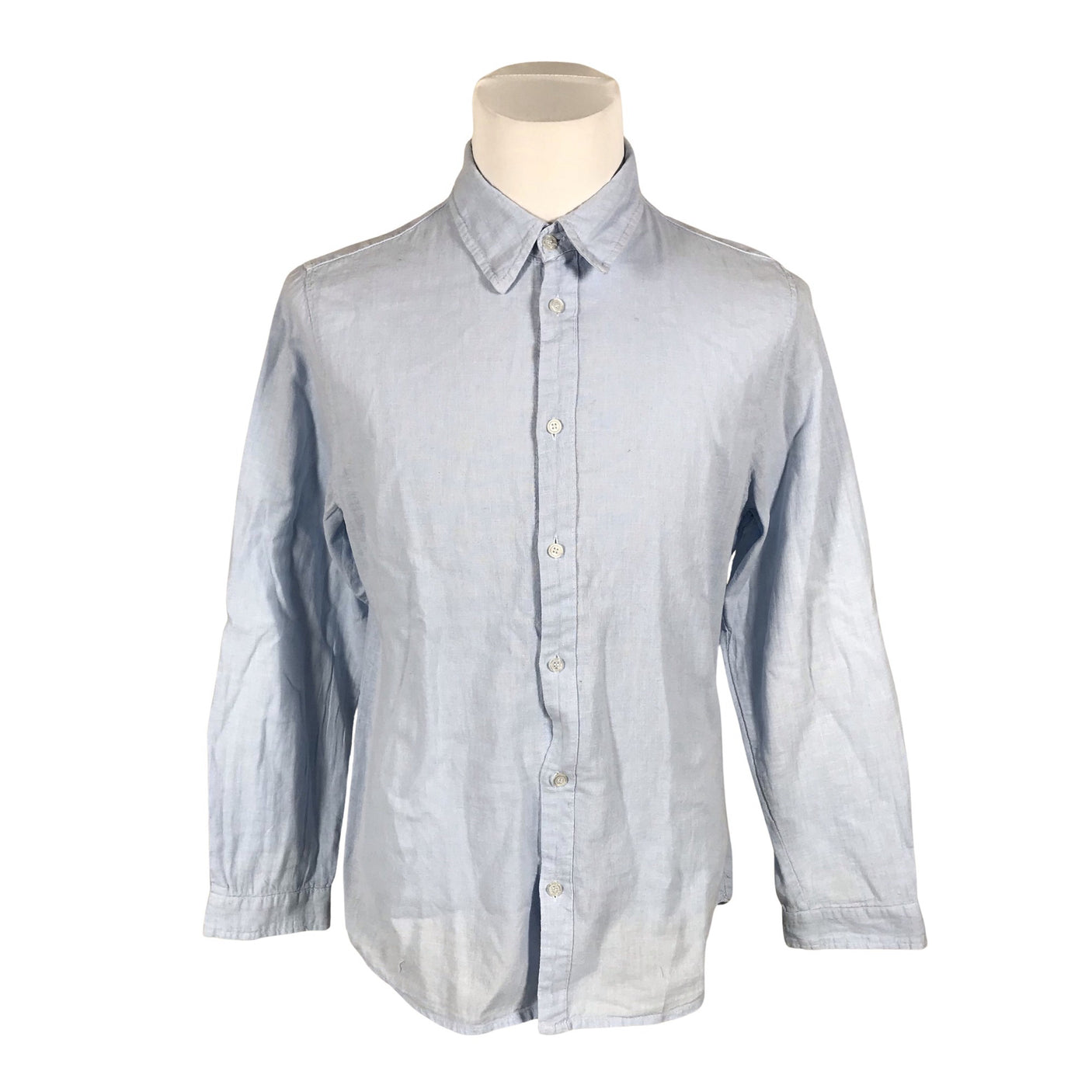 Unisex Puro Lino - Collared shirt, size L - Light blue (1)