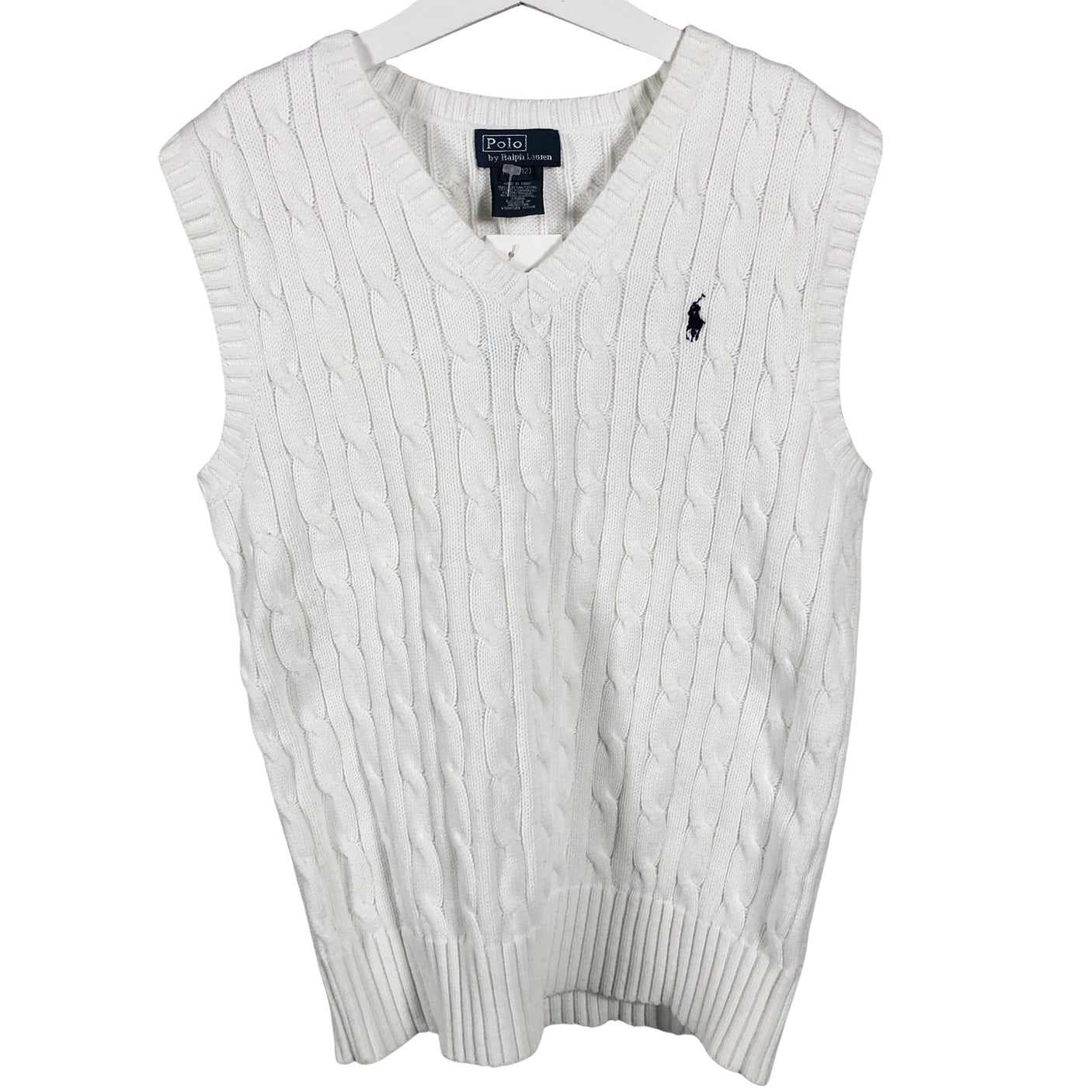 Unisex Polo Ralph Lauren - Knit vest, size 146 - 152 - White (2)