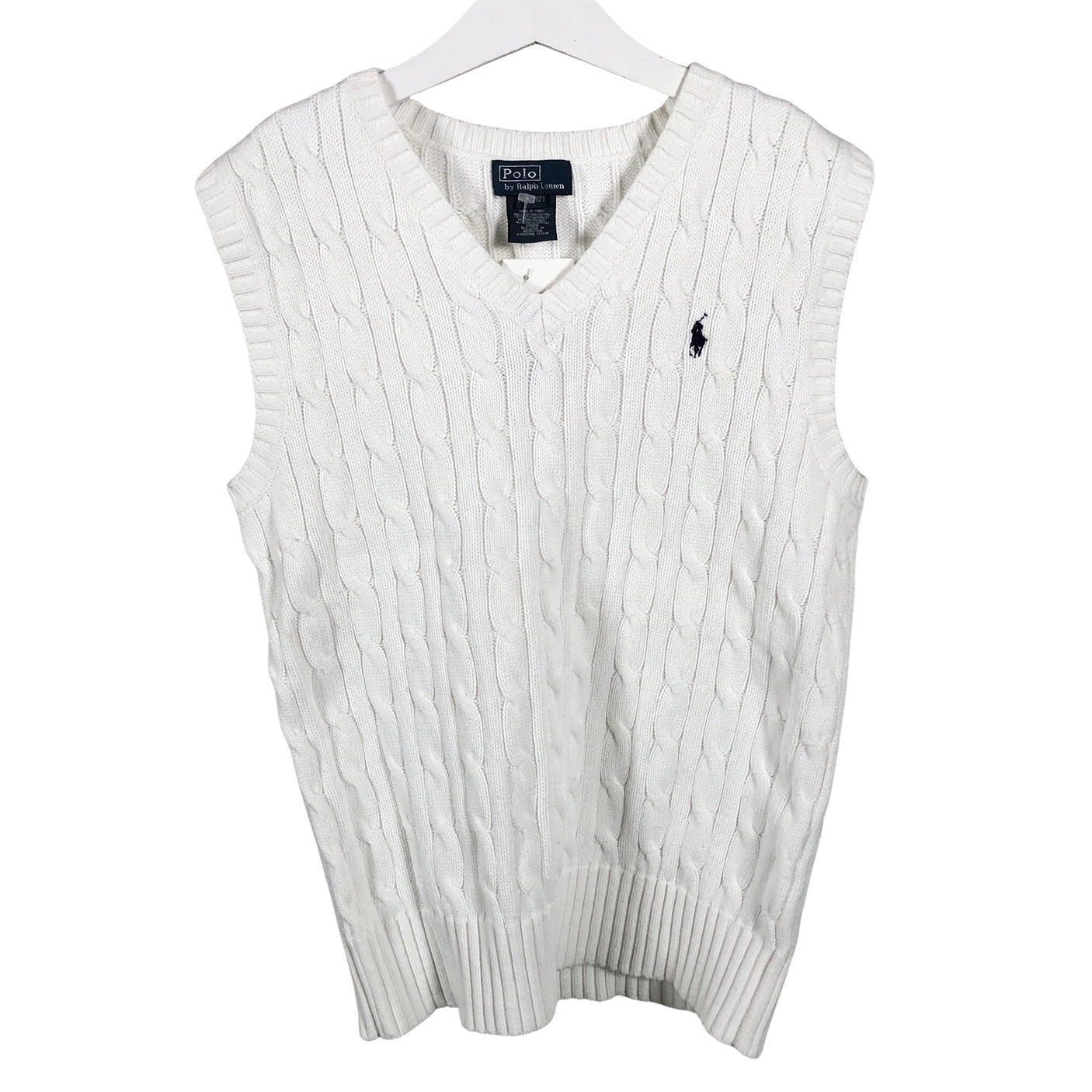 Unisex Polo Ralph Lauren - Knit vest, size 146 - 152 - White (1)