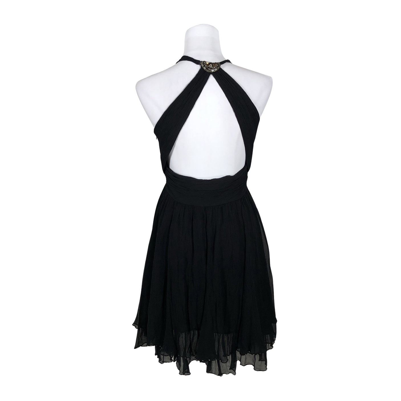 Unisex Karen Millen - Schiffon dress, size 40 - Black (2)