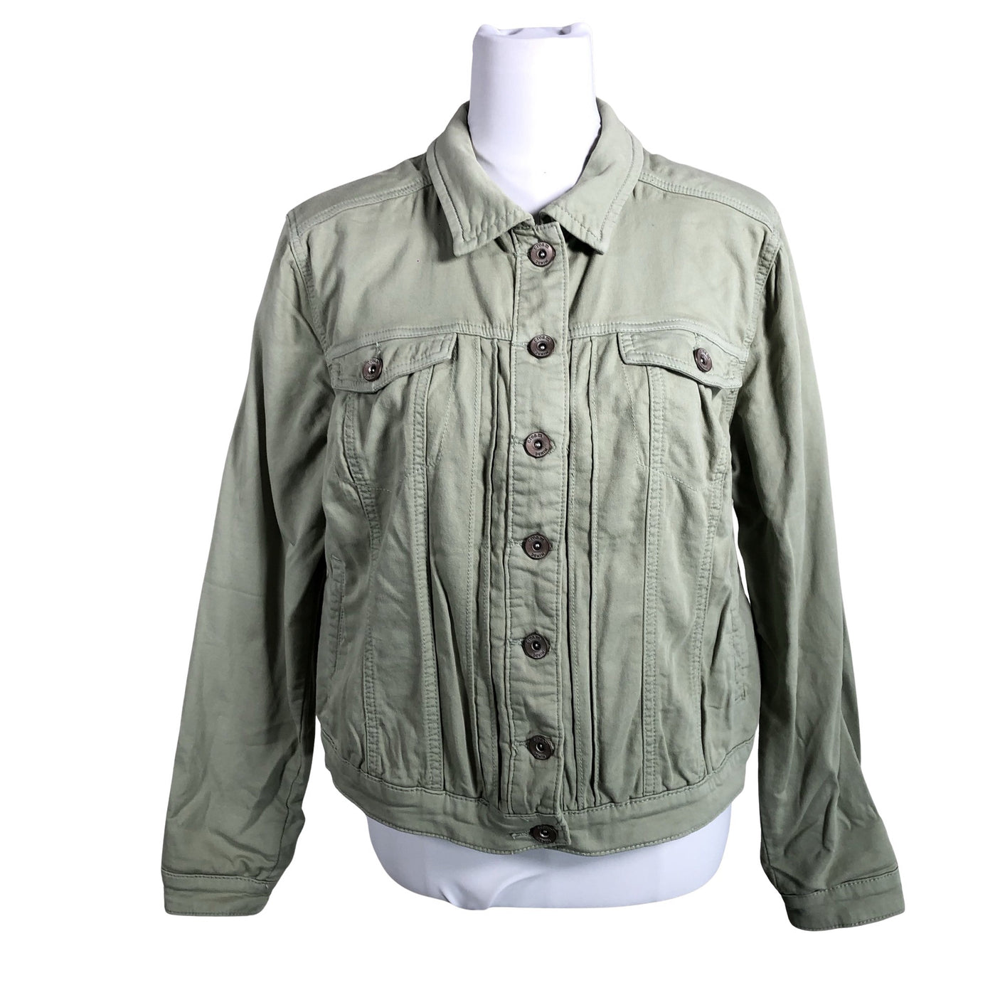 Unisex Cream - Denim jacket, size 40 - Green (1)