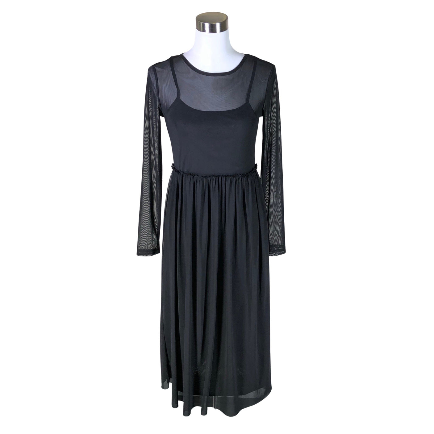 Unisex Edited - Schiffon dress, size 38 - Black (1)