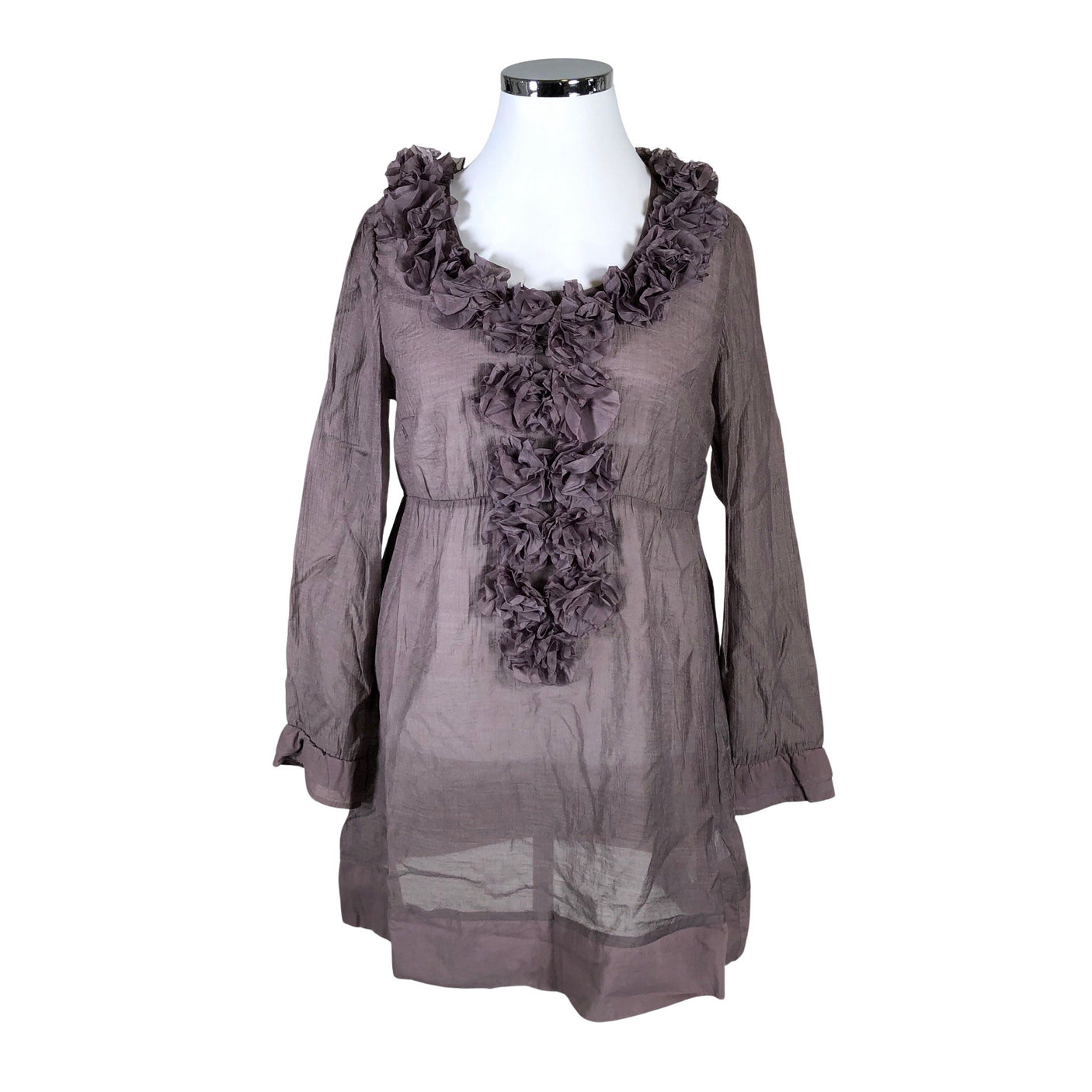 Unisex Cream - Schiffon dress, size 44 - Violet