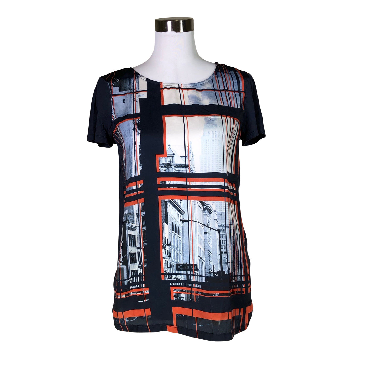 Unisex Esprit - Short-sleeved blouse, size 38 - Blue (1)