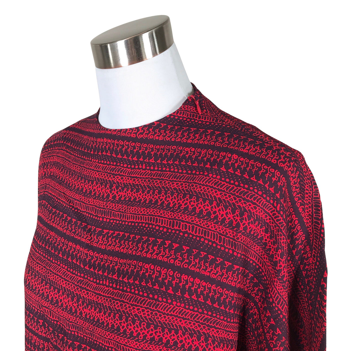 Unisex Marimekko - Schiffon tunic, size 36 - Wine red (3)
