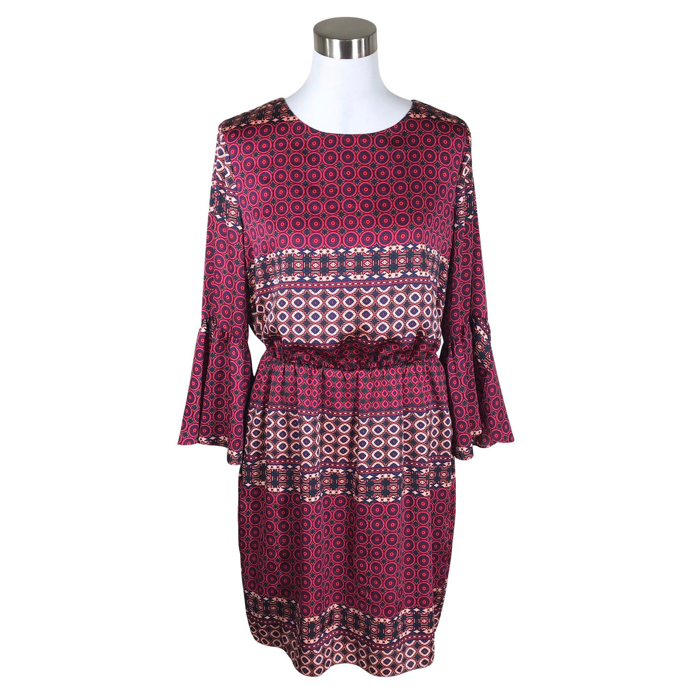 Unisex Holly & Whyte by Lindex - Schiffon dress, size 40 - Wine red (1)