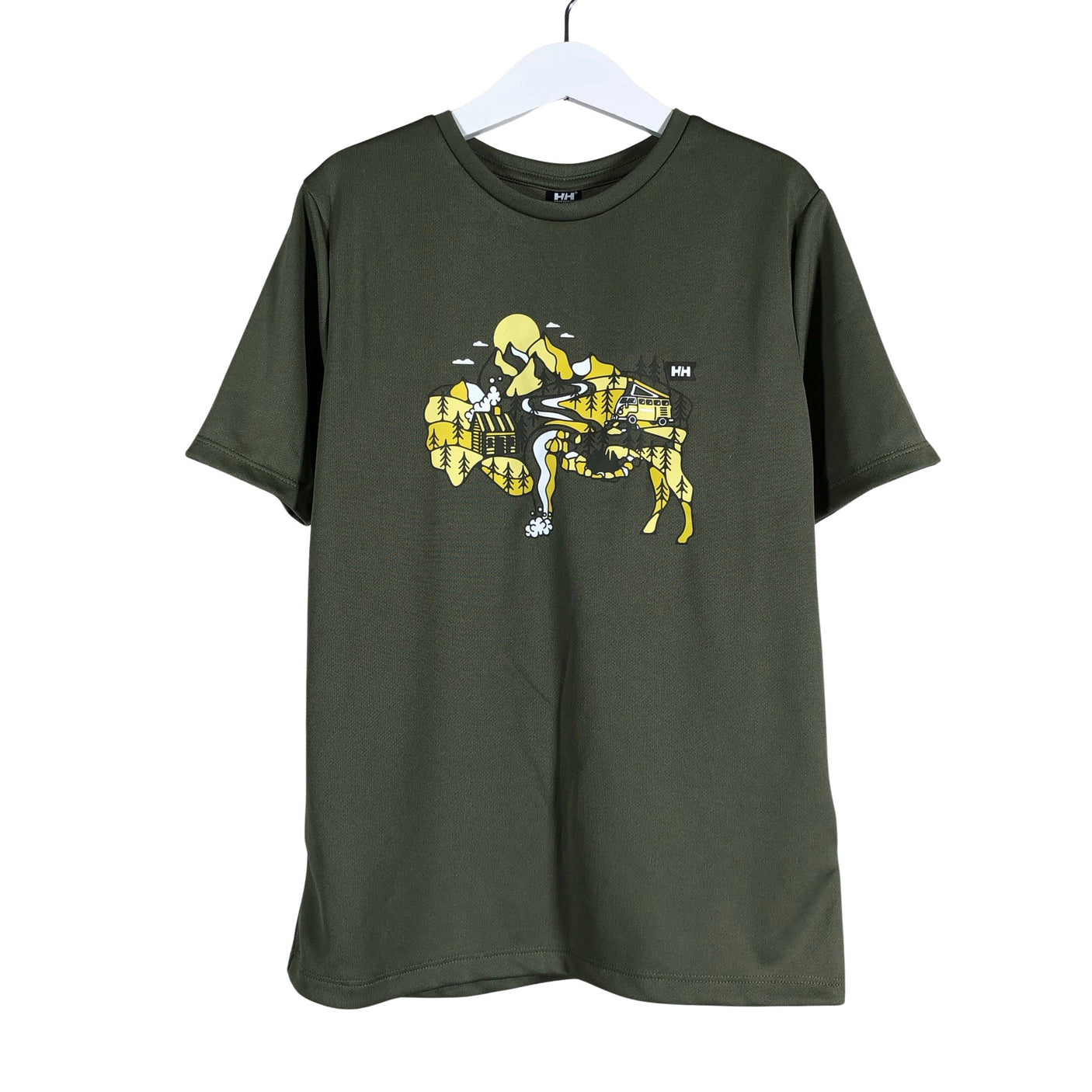 Unisex Helly Hansen - Sports shirt, short sleeve, size 134 - 140 - Green (1)