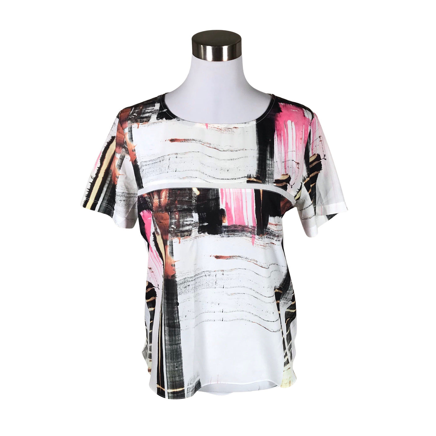 Unisex French Connection - Short-sleeved blouse, size 38 - White (1)