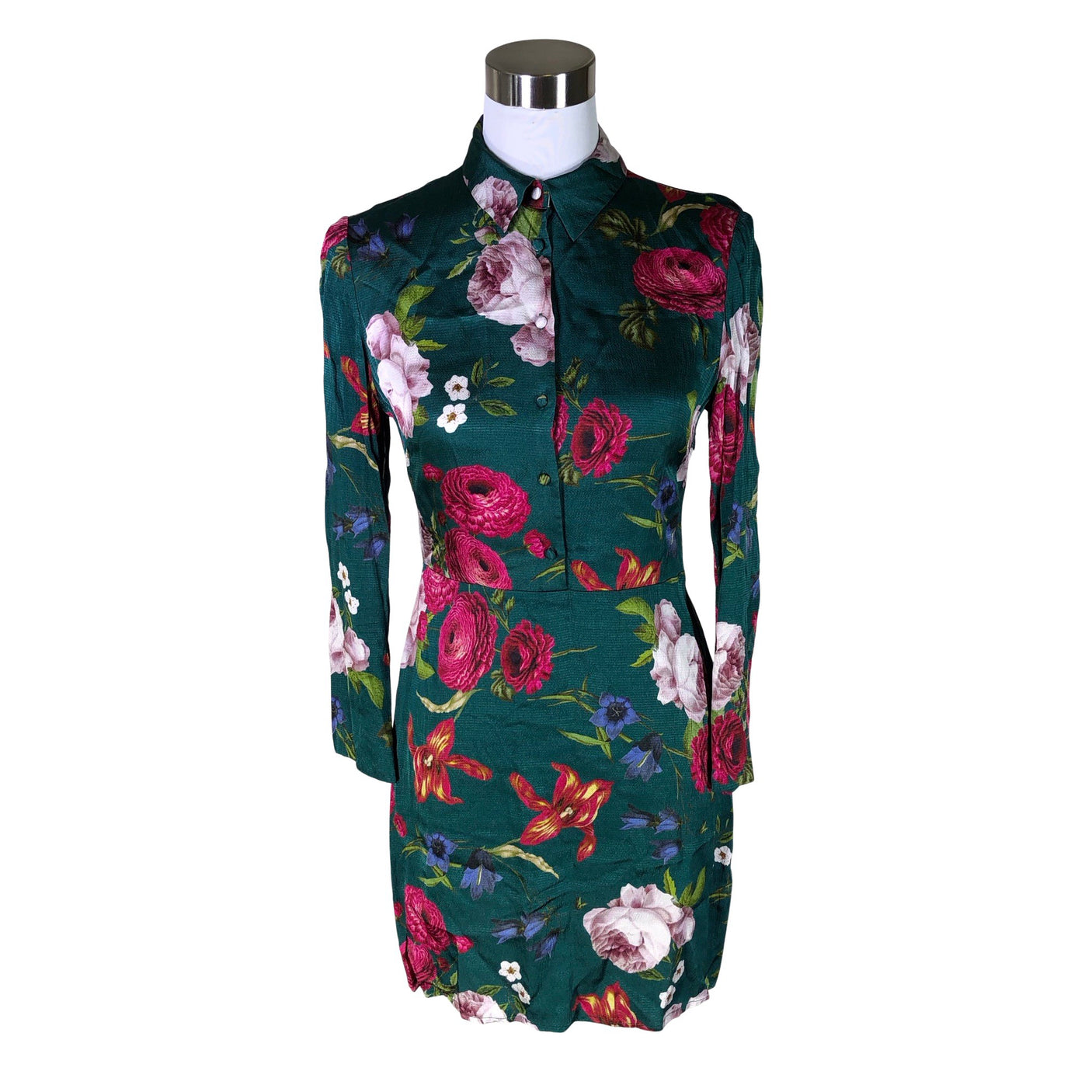 Unisex Superdry - Schiffon dress, size 36 - Green (1)