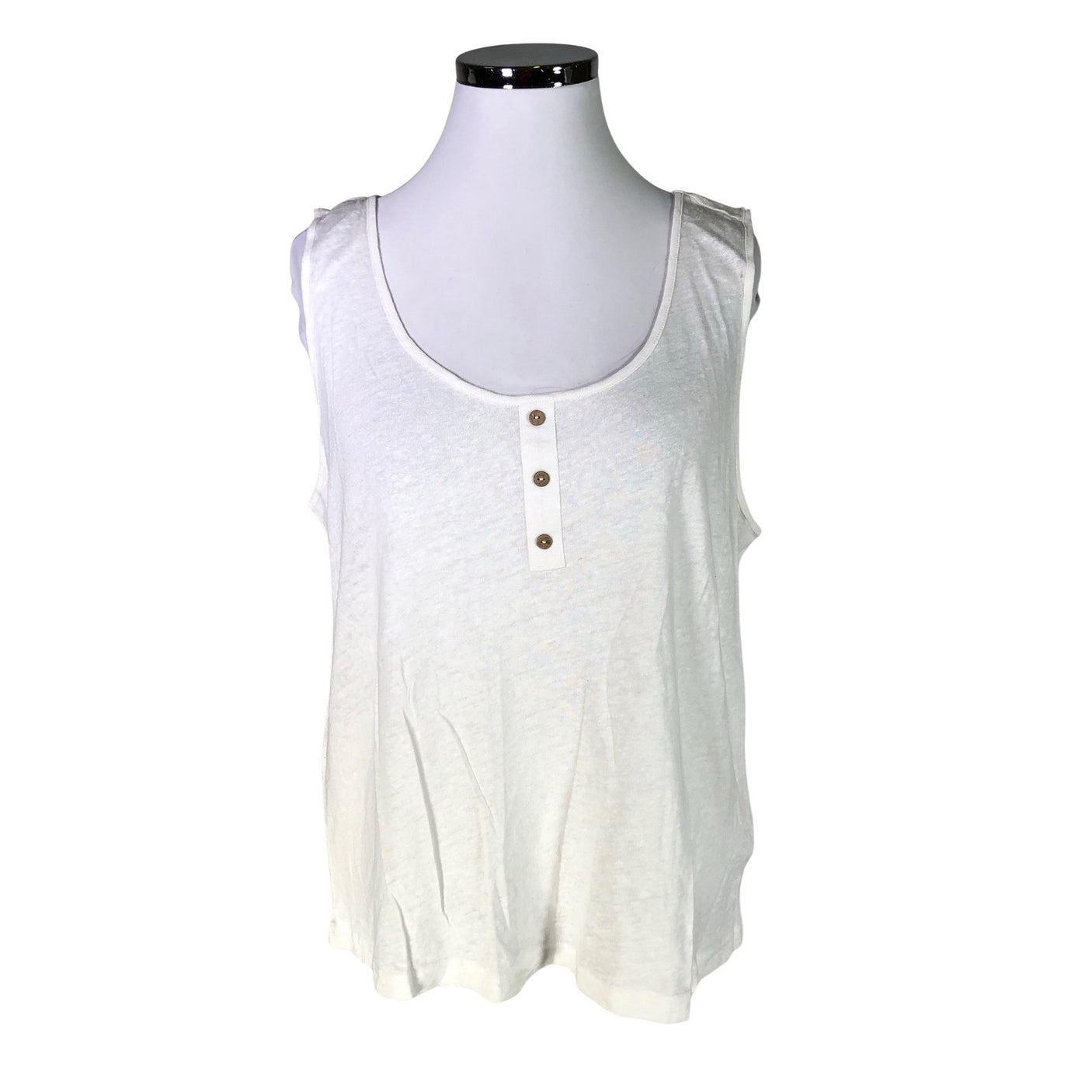 Unisex Cream - Tricot tank top, size 44 - White (1)