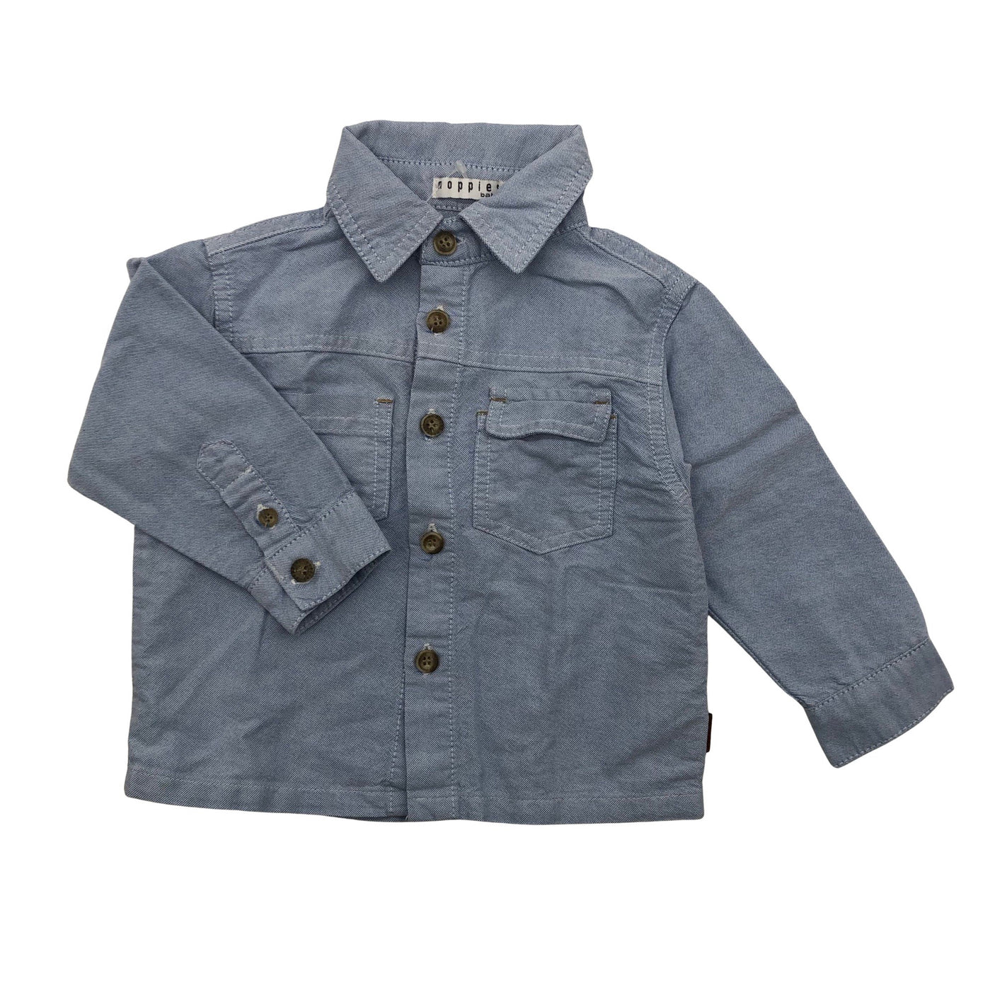 Unisex Noppies - Collared shirt, size 68 - 74 - Light blue (1)