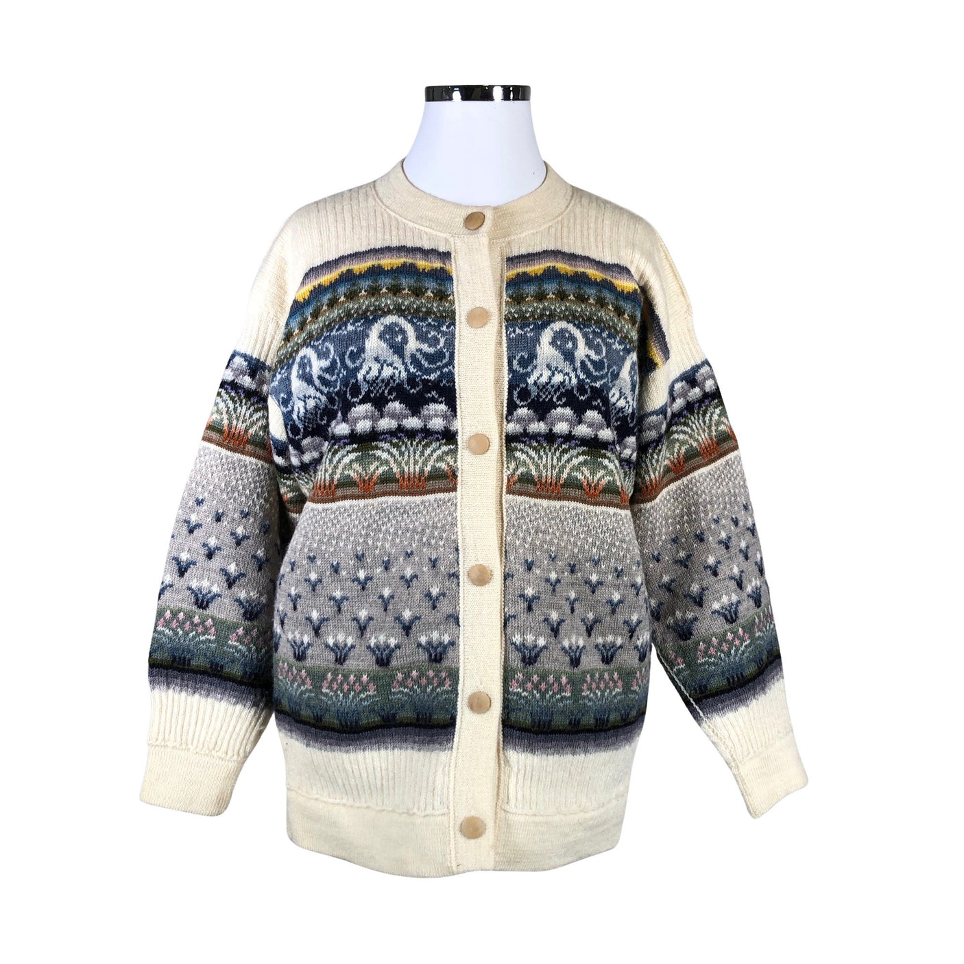 Unisex Kaislakerttu - Cardigan, size 44 - Natural white (1)