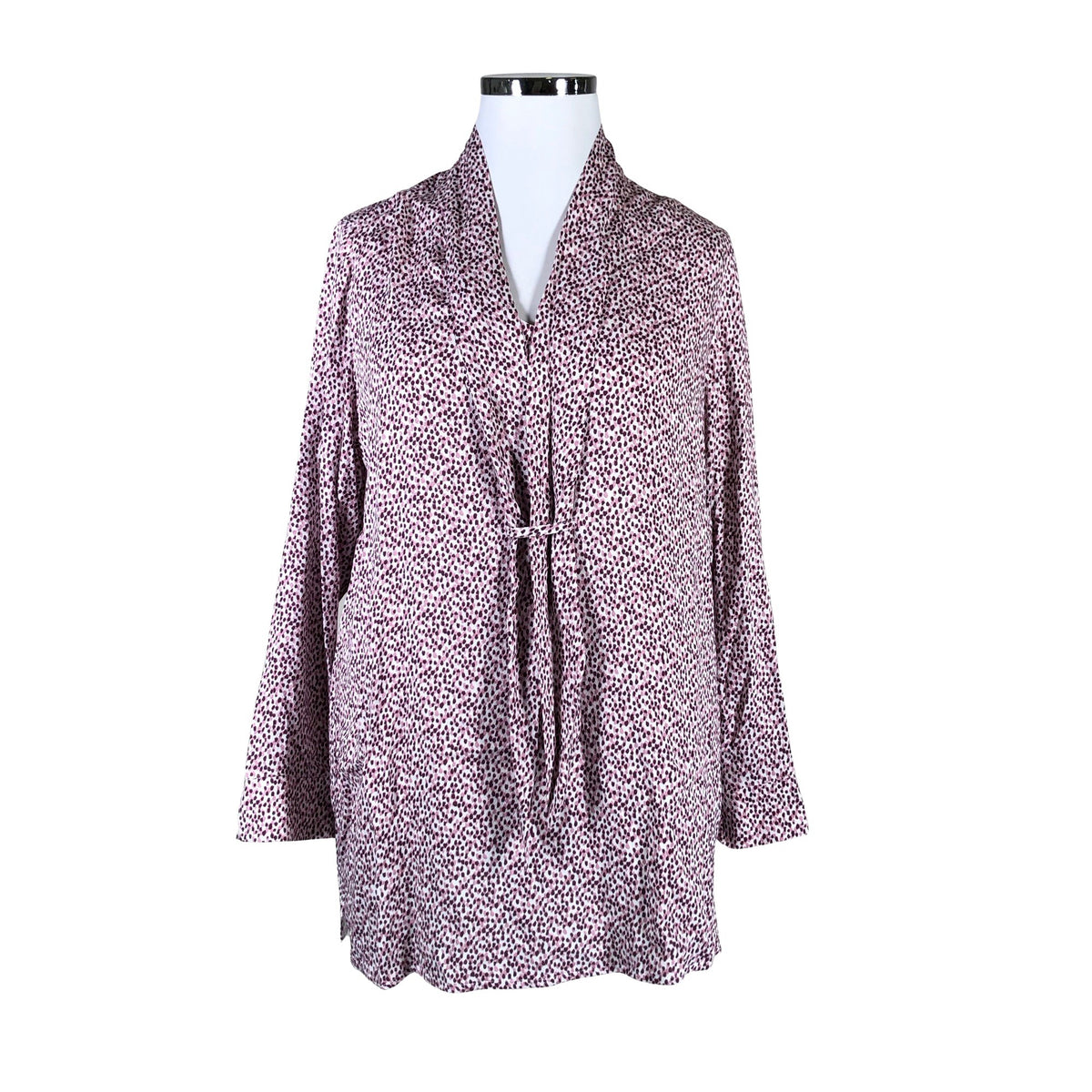 Unisex Ulla Popken - Schiffon tunic, size 42 - Wine red (1)