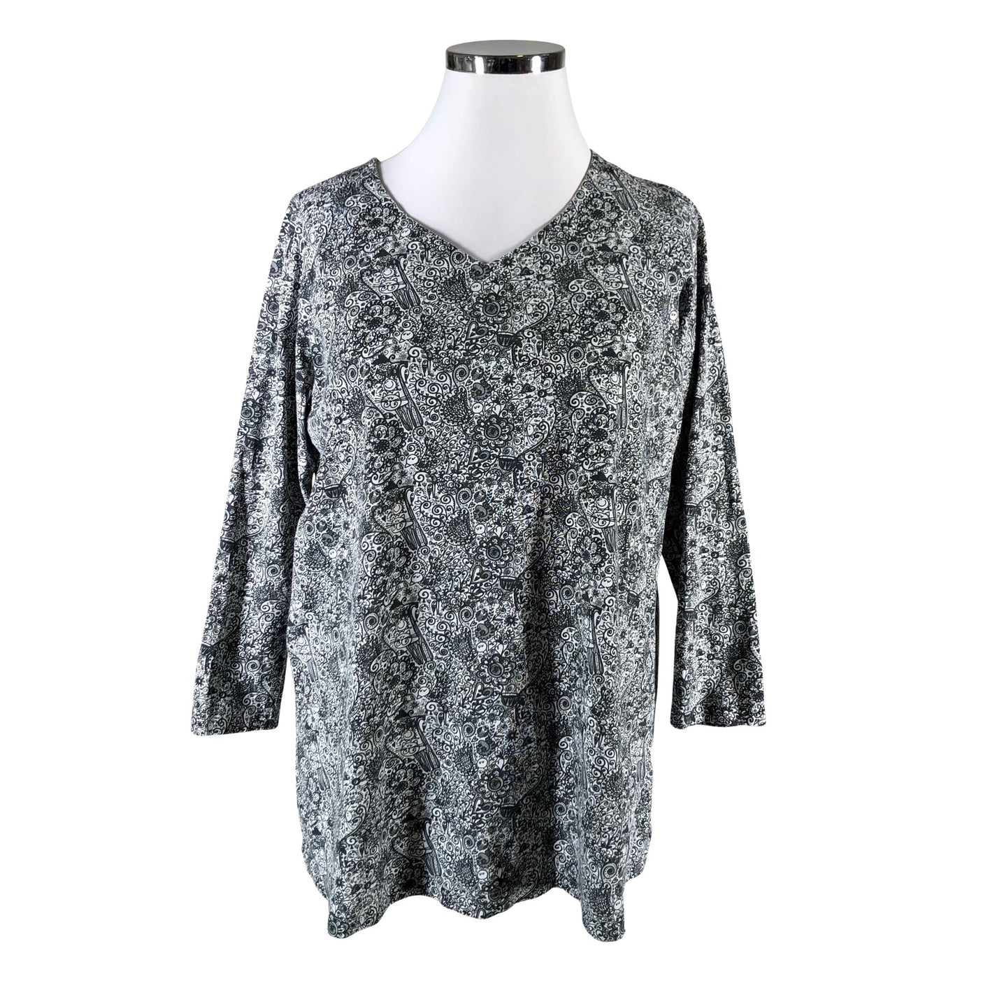 Unisex Virkkukoukkunen - Trikootunika, koko 42 - (1)