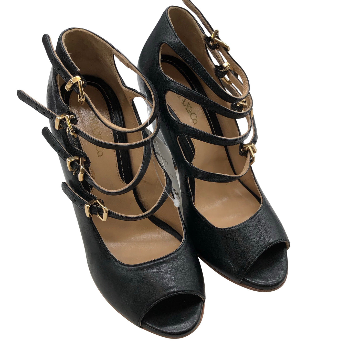 Unisex Max&Co - Open toe high heel shoes, size 36 - Black (3)