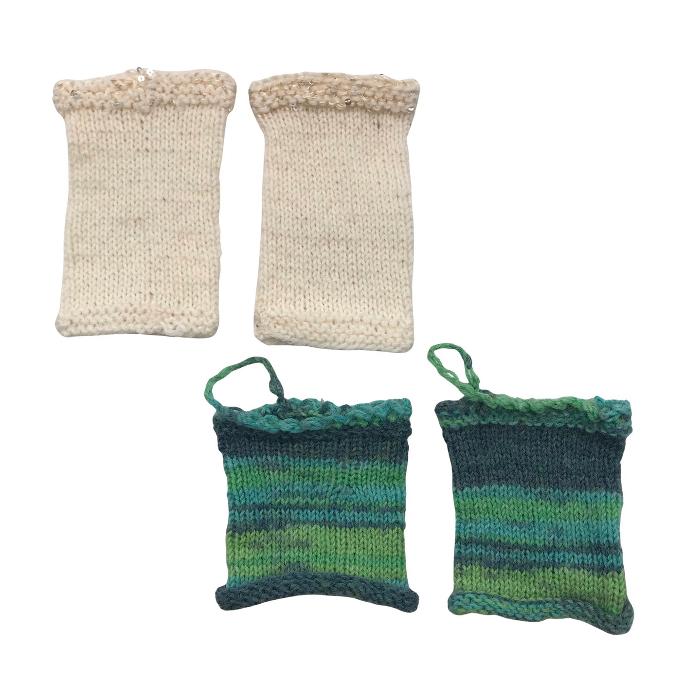 Unisex Handmade - Gloves, size 5 - 8 vuotta - Natural white (1)
