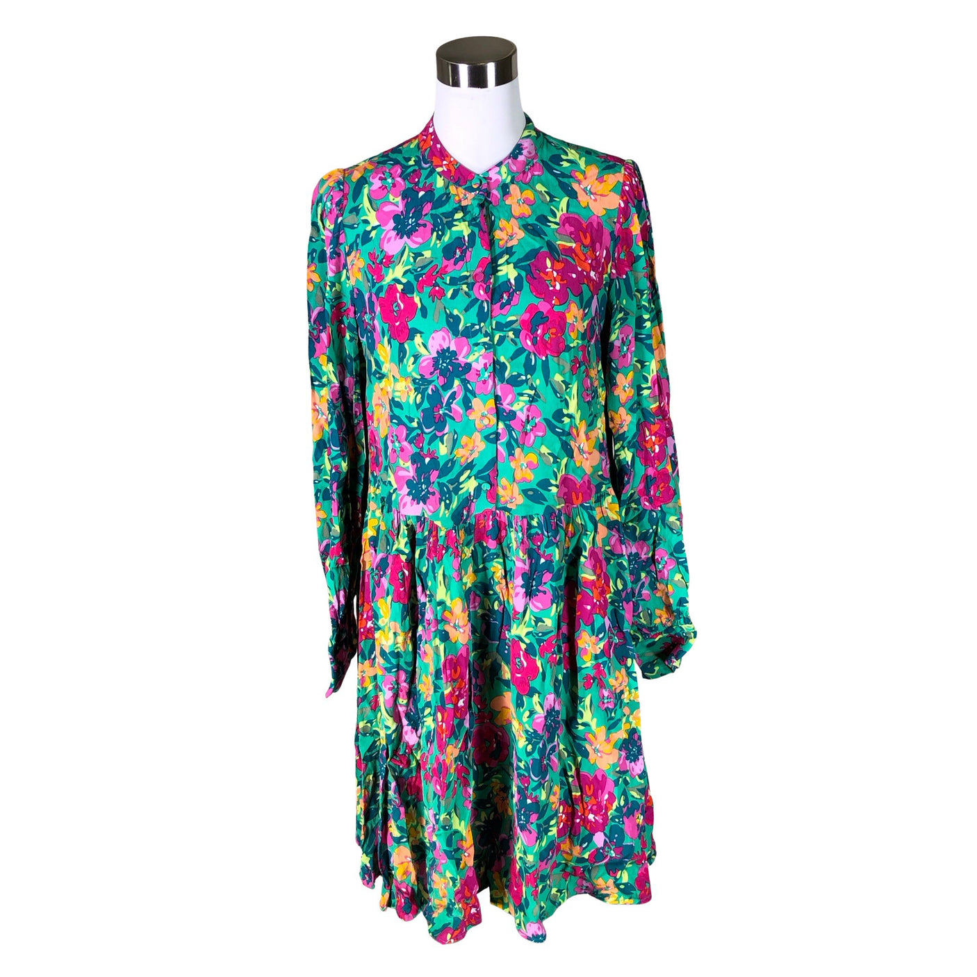 Unisex Y.A.S - Schiffon dress, size 38 - Green (1)