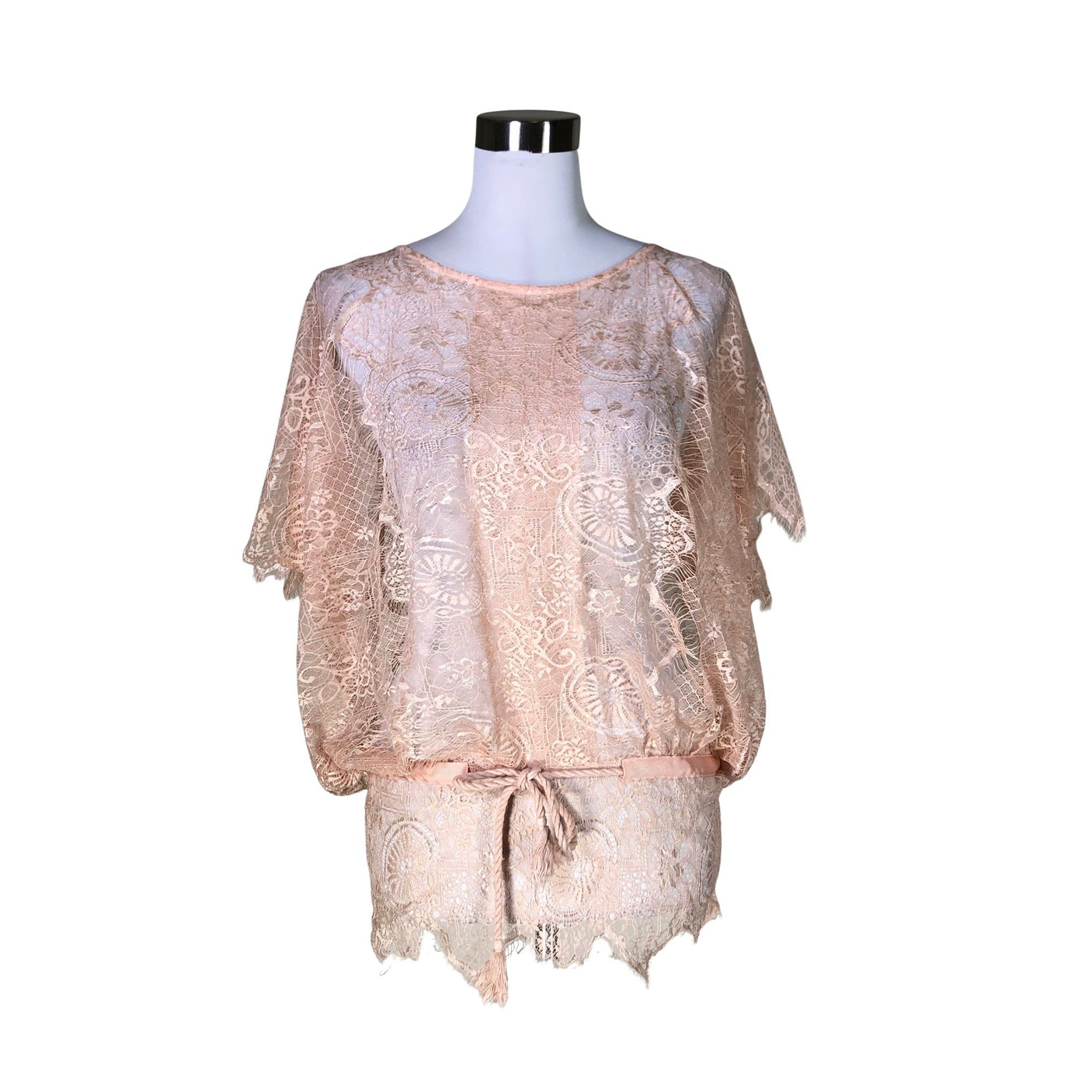 Unisex Jaune Rouge - Schiffon tunic, size 38 - Light pink (1)