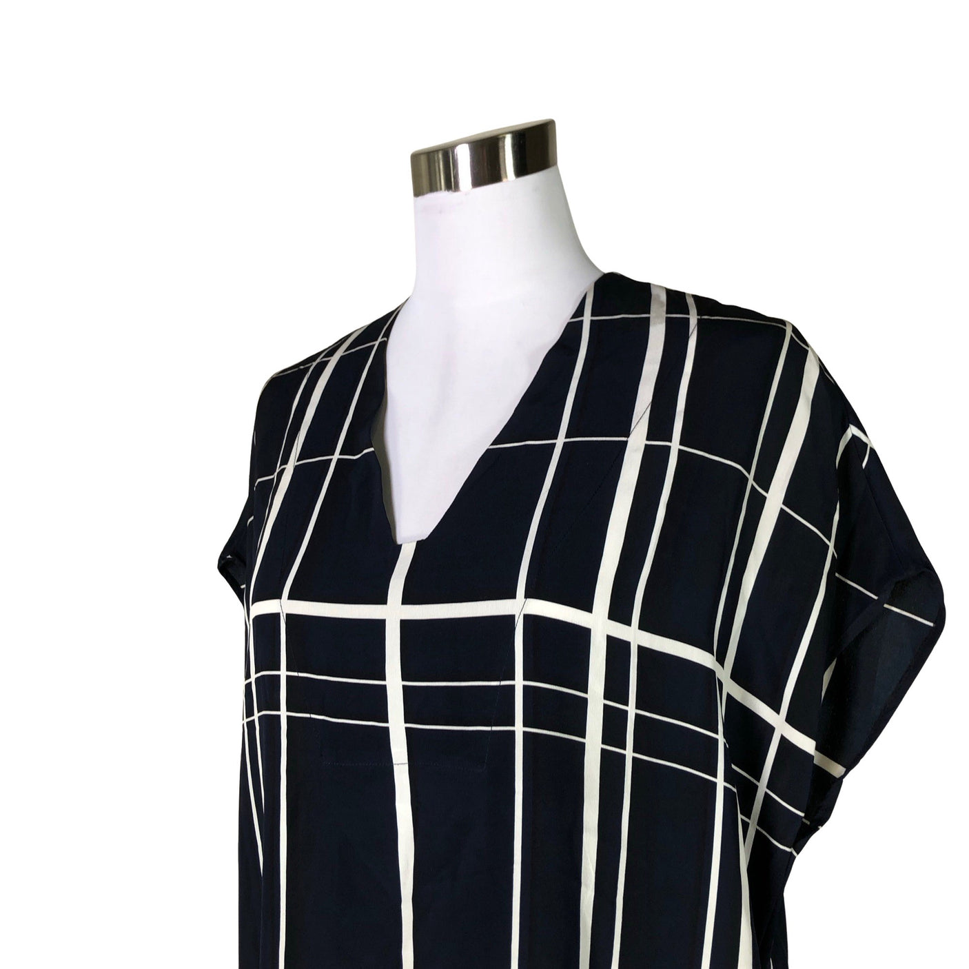 Unisex Vince. - Schiffon tunic, size 34 - Blue (3)