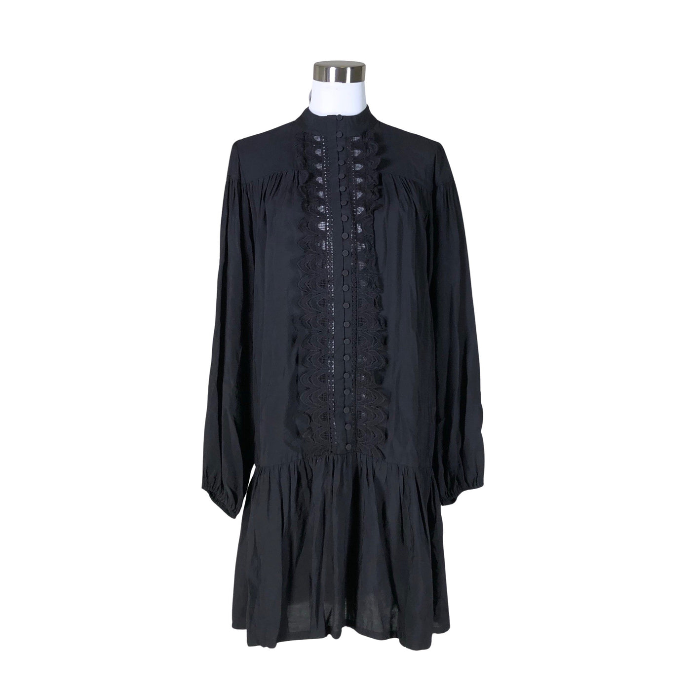 Unisex Bruuns Bazaar - Schiffon dress, size 36 - Black (1)