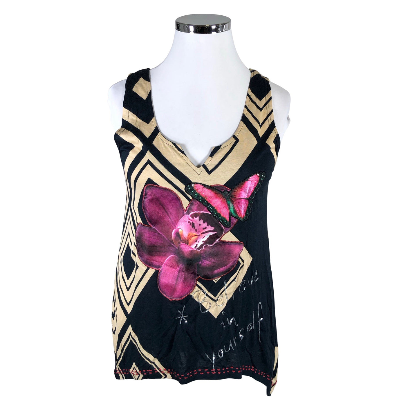 Unisex Desigual - Tricot tunic, size 42 - Beige (1)