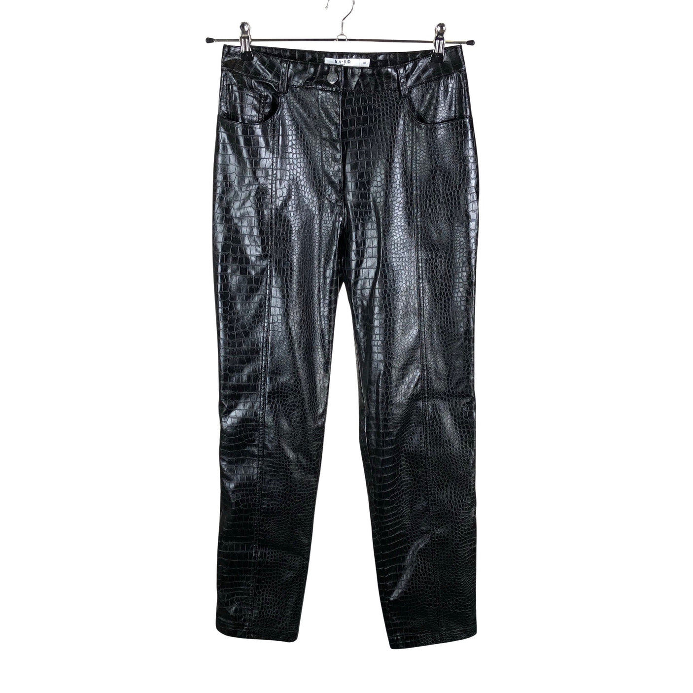 Unisex Na-KD - Leather pants, size 38 - Black (1)