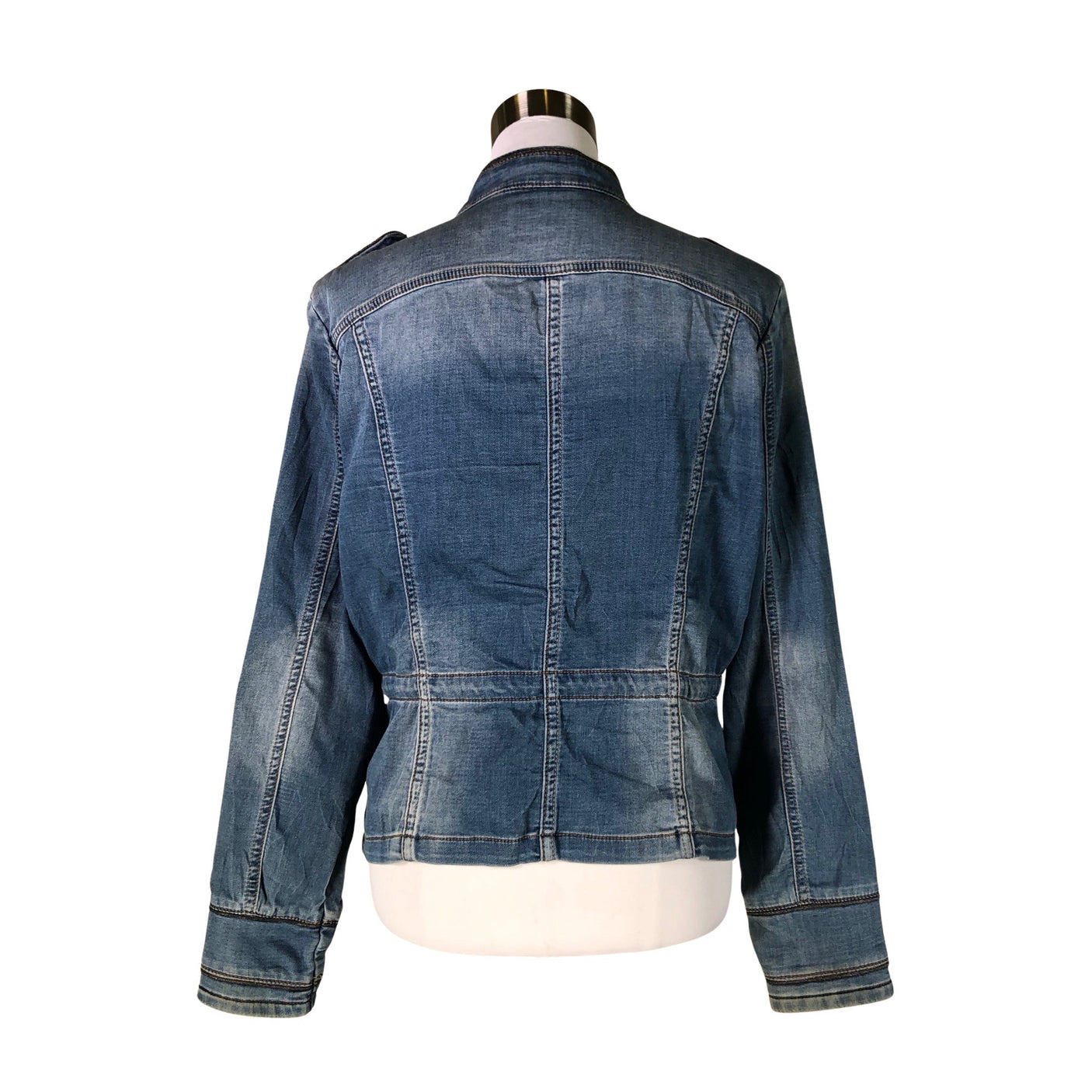 Unisex Cream - Denim jacket, size 38 - Blue (2)
