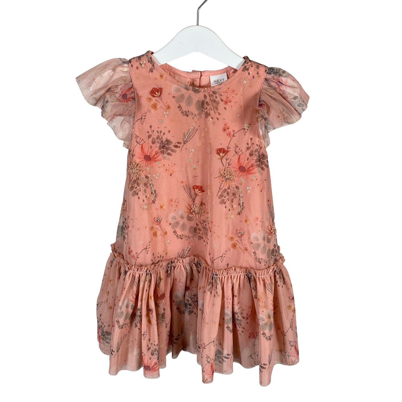 Unisex Next - Party dress, size 86 - 92 - Light pink (1)