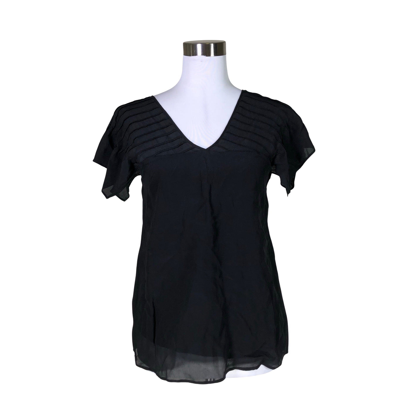 Unisex Massimo Dutti - Short-sleeved blouse, size 36 - Black (1)