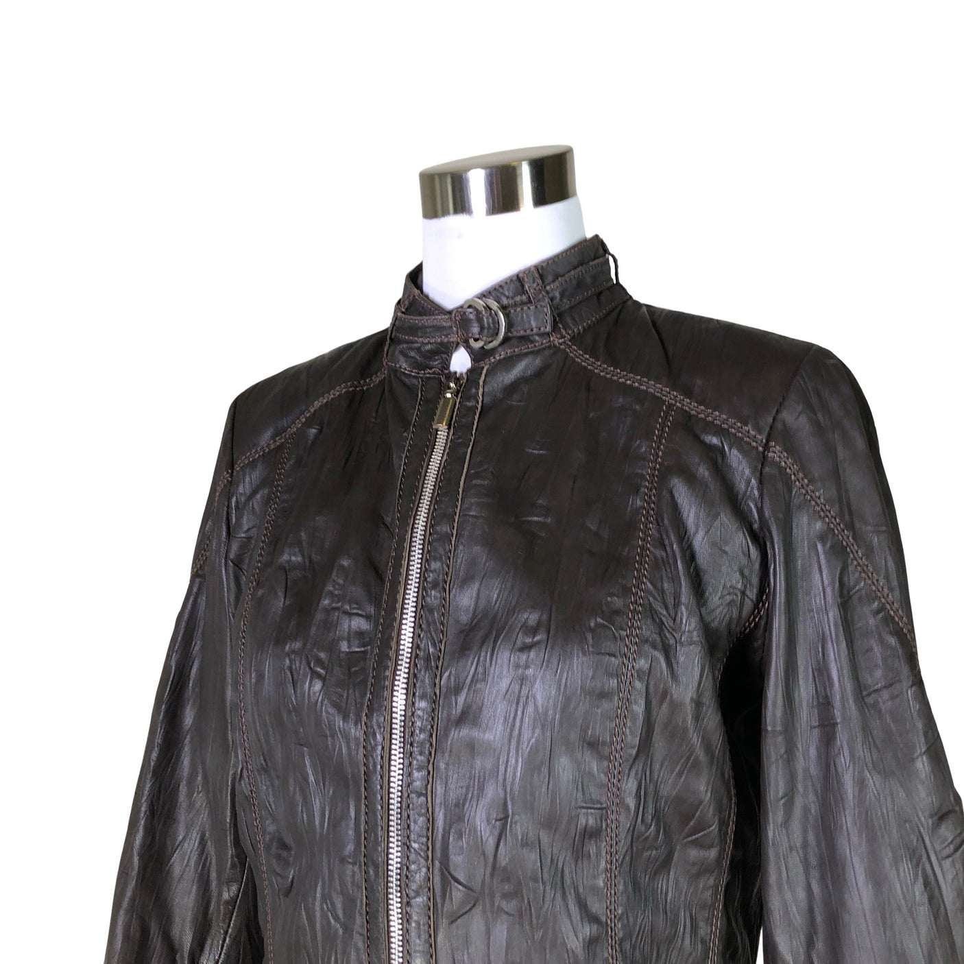 Unisex Andiata - Leather jacket, size 38 - Brown (3)