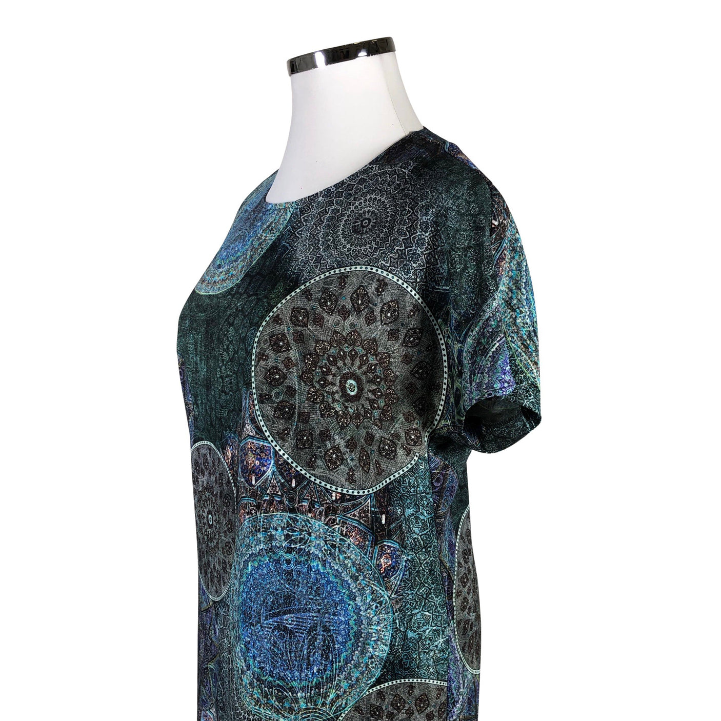 Unisex Elton - Schiffon dress, size 42 - Blue (3)