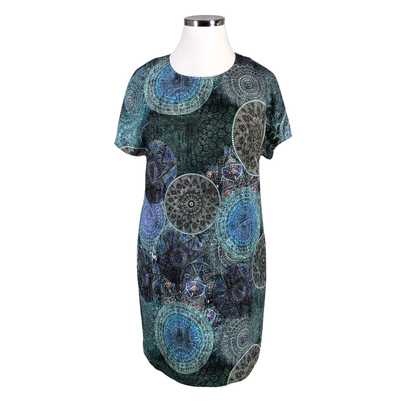 Unisex Elton - Schiffon dress, size 42 - Blue (1)
