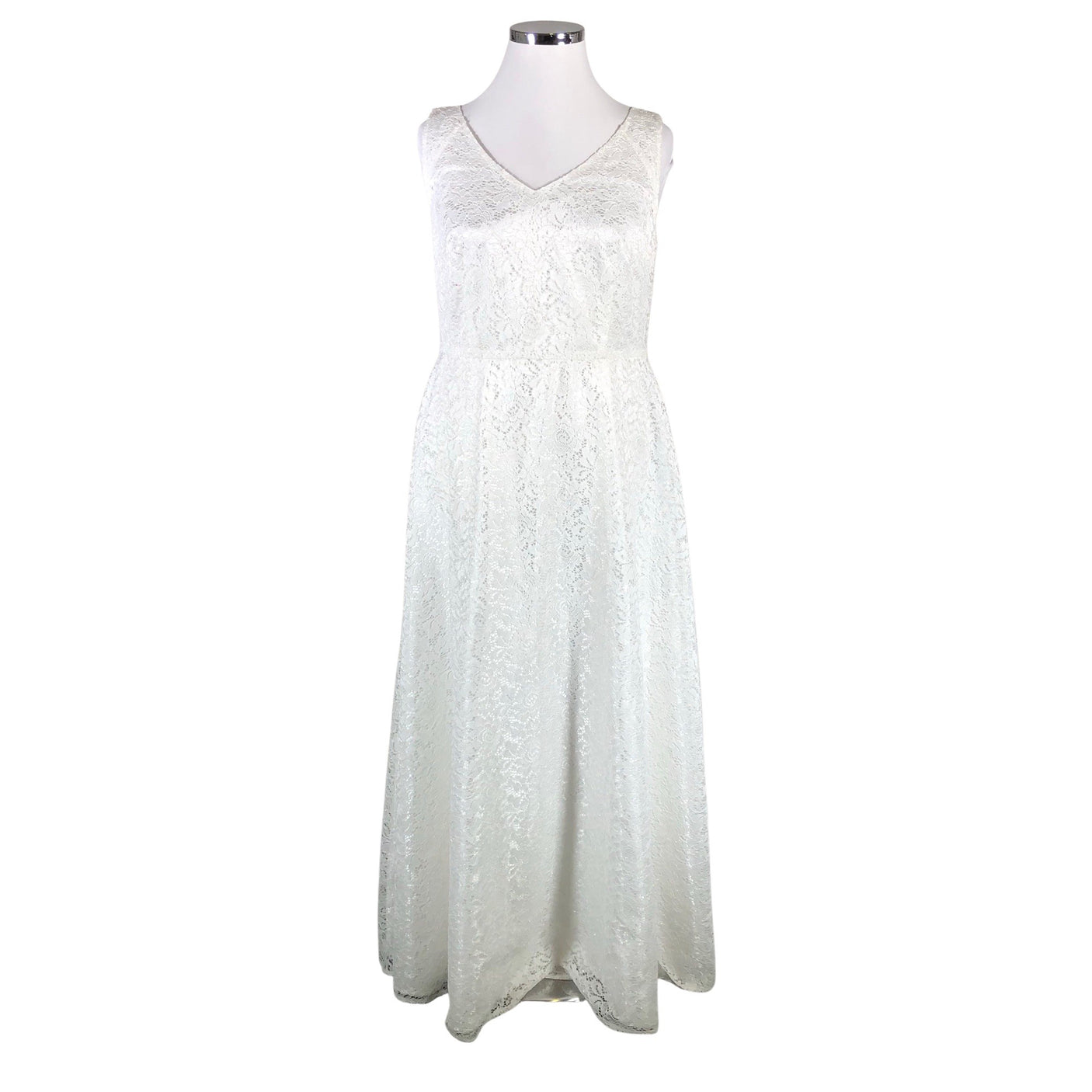 Unisex Swing - Evening dress, size 46 - White (1)