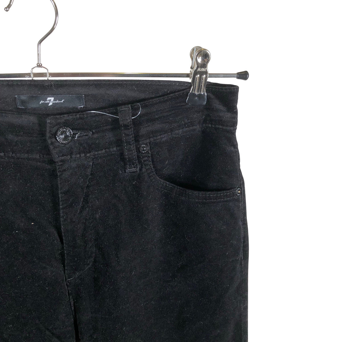 Unisex 7 for all mankind - Velvet pants, size W29 - Black (3)