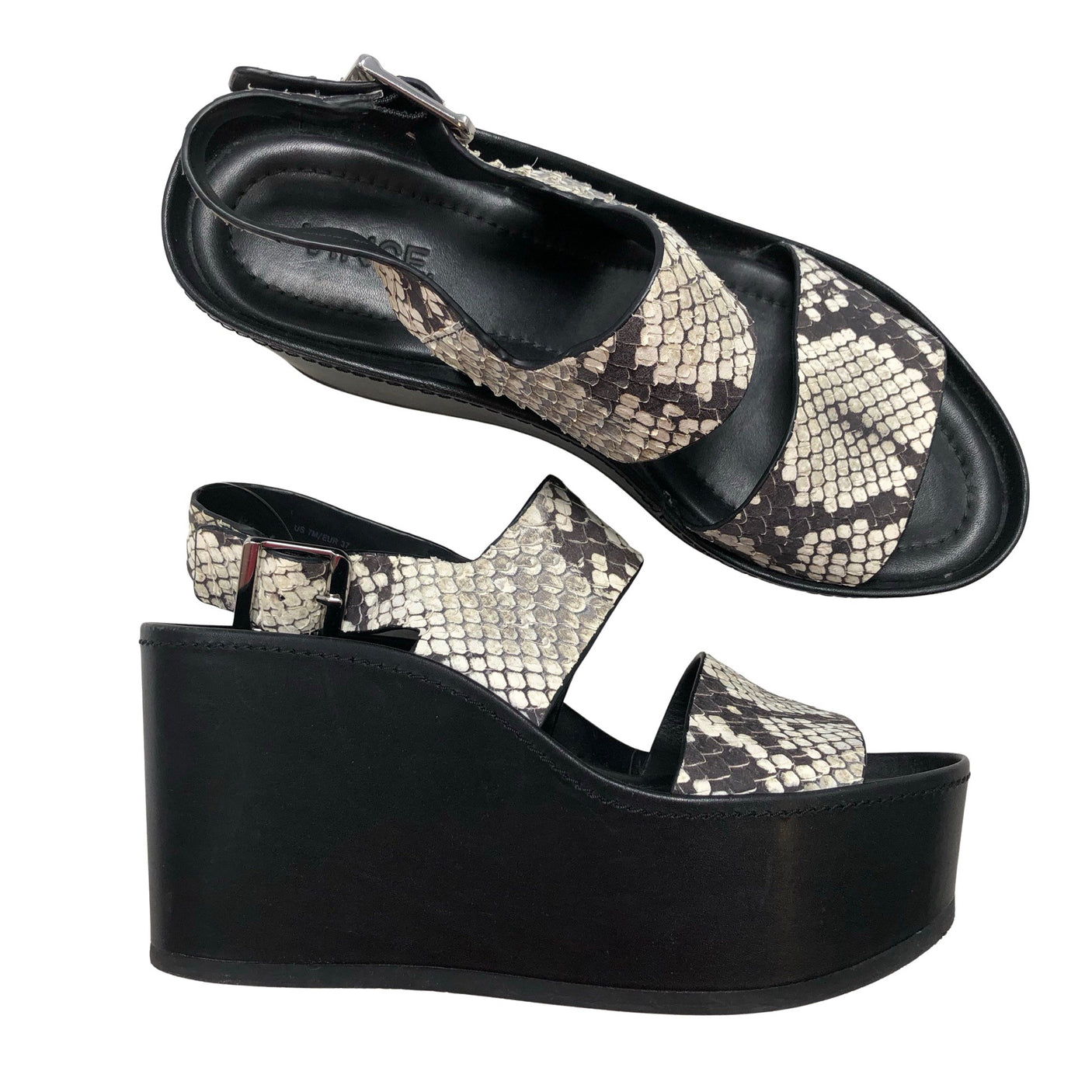 Unisex Vince. - Wedge sandals, size 37 - Black (1)